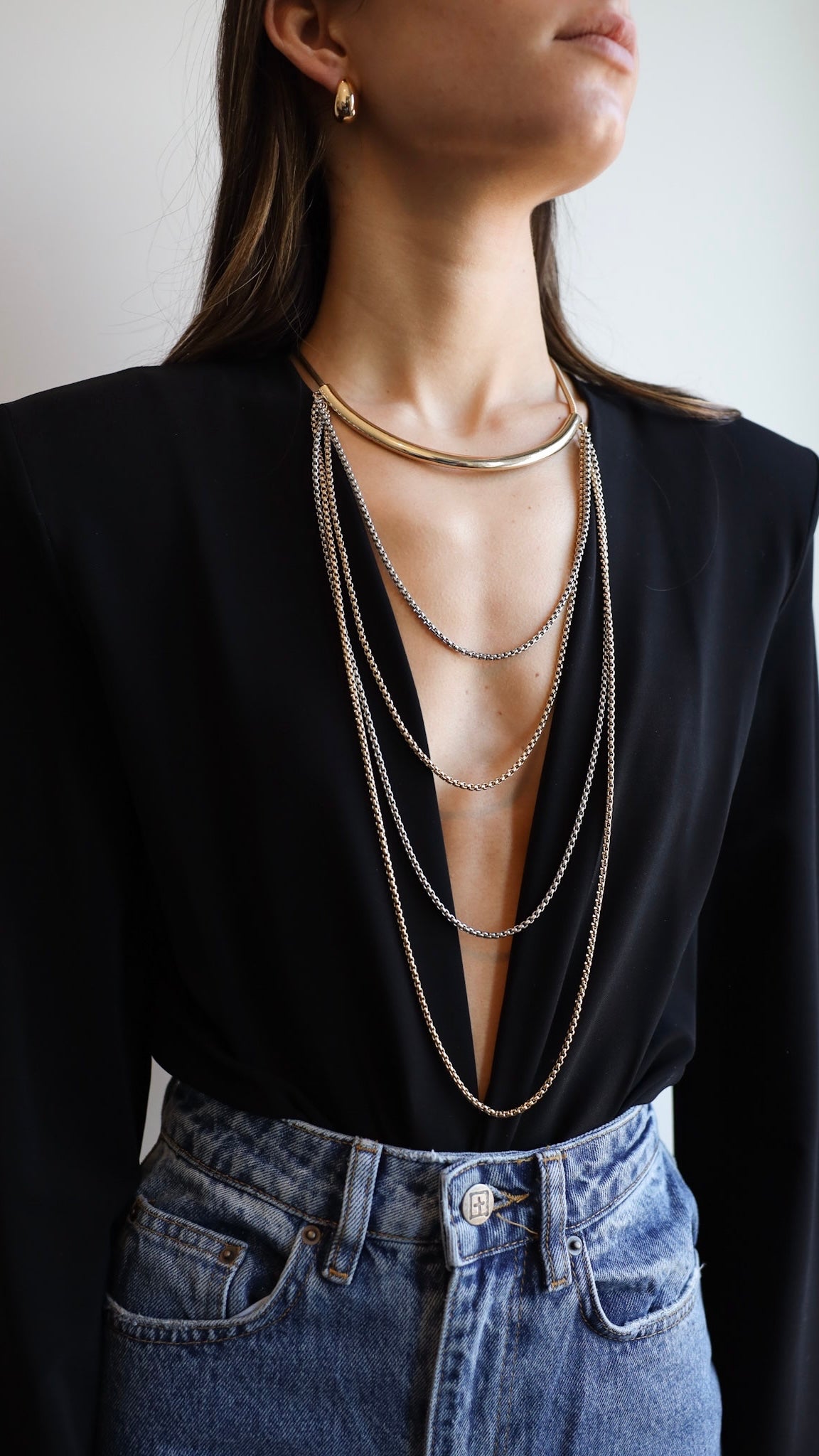 1 Piece Statement Chains Necklace