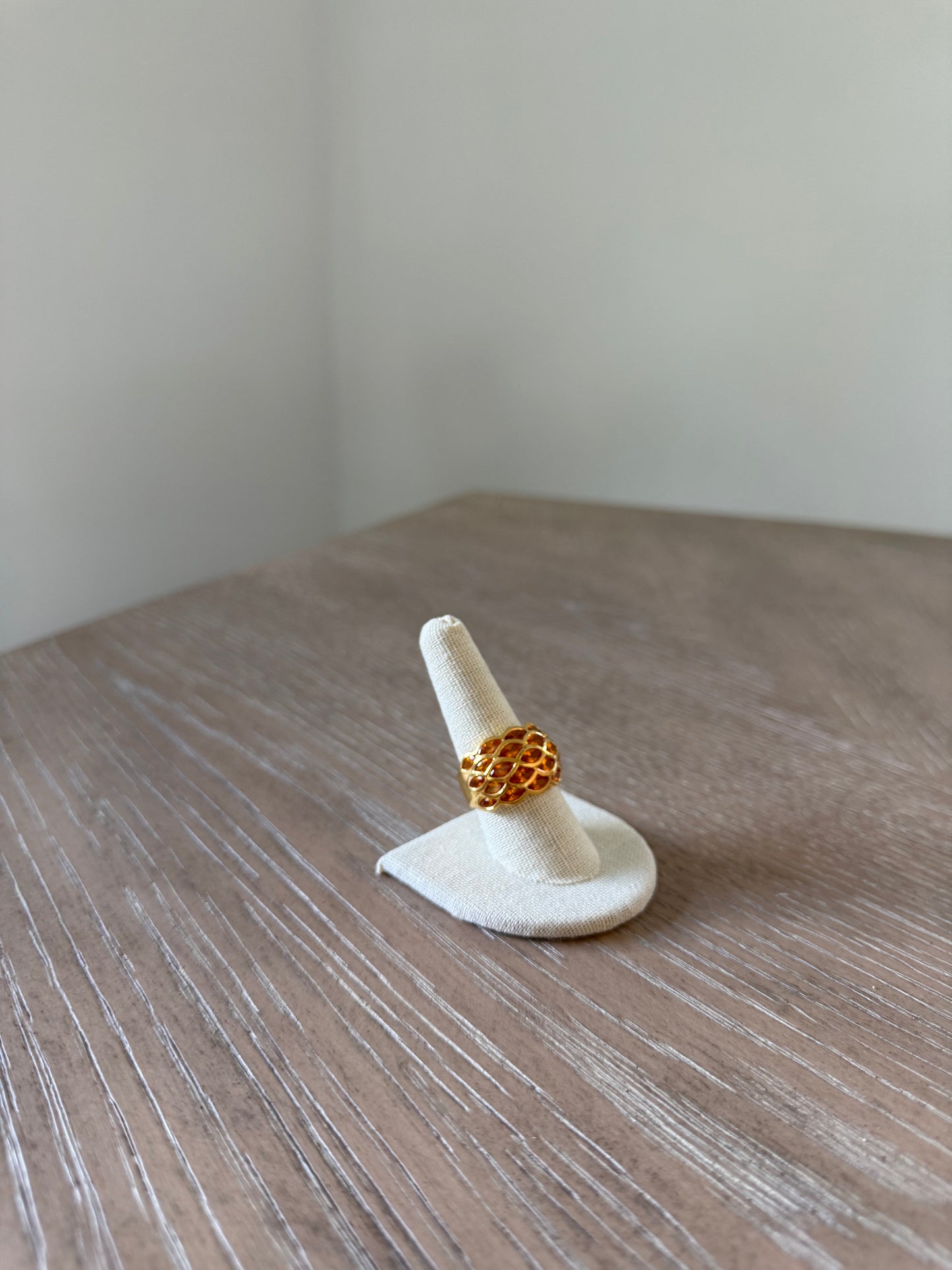 Gold And Orange Stone Ring