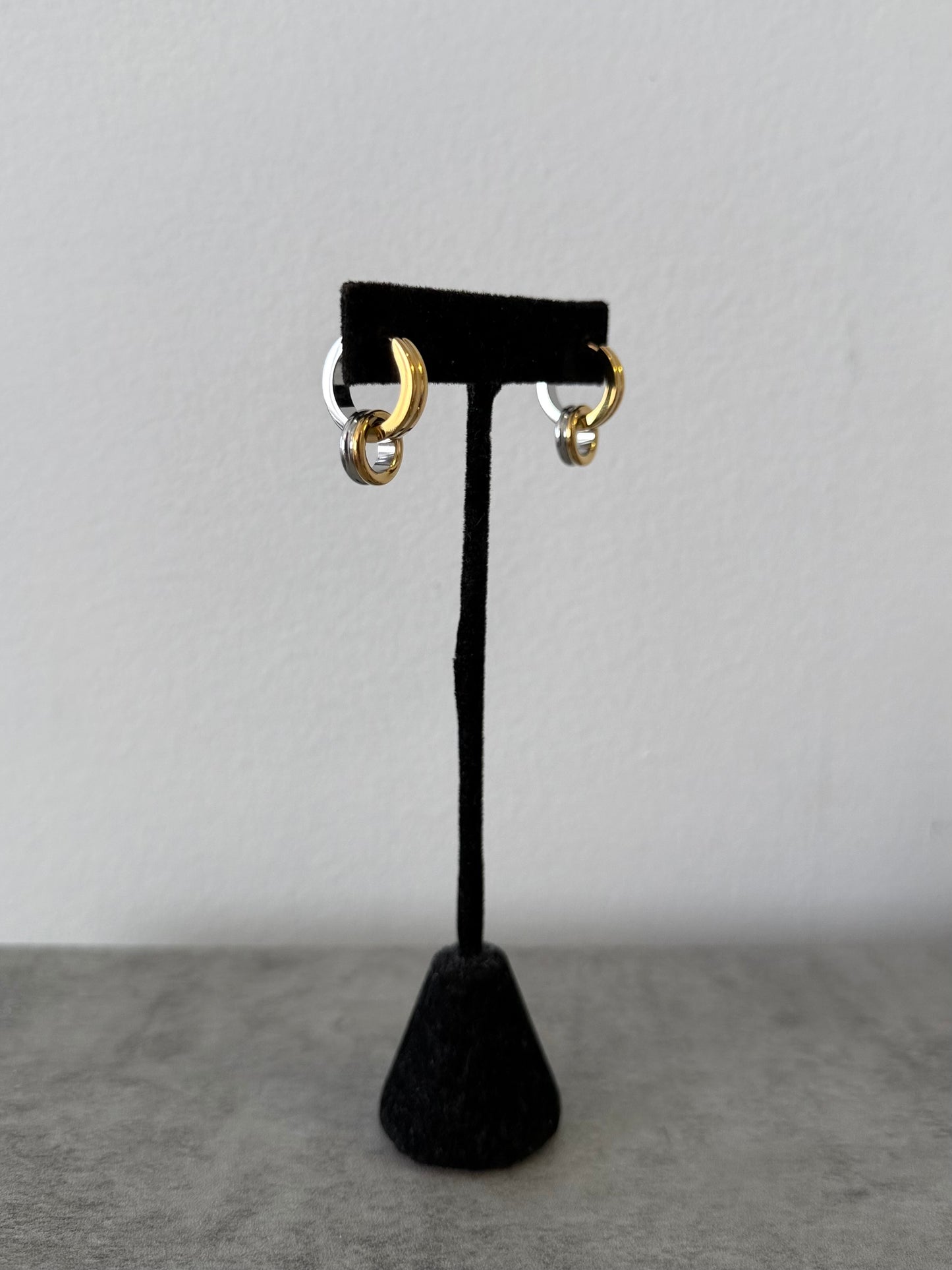 Two Tone Loop Earrings