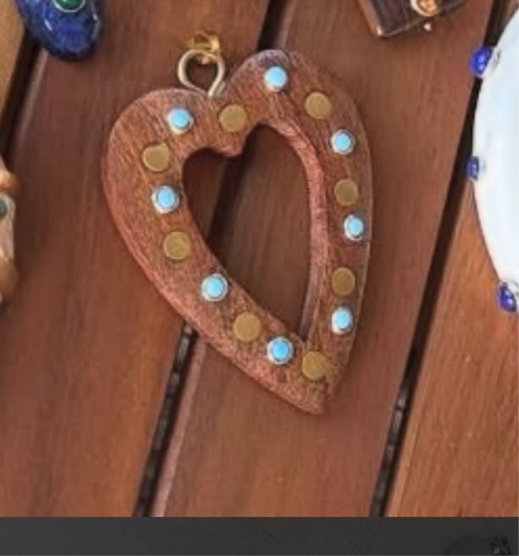 Wood Heart Pendant