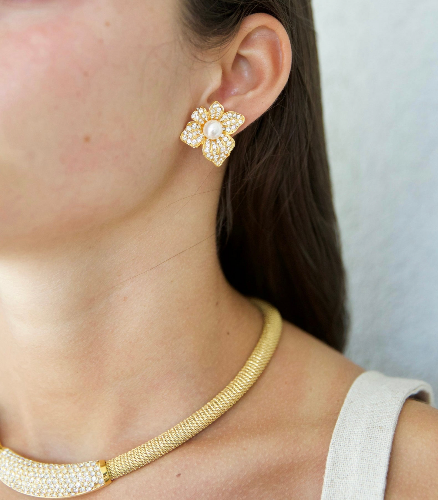 Vintage Dior Bar Crystal Necklace