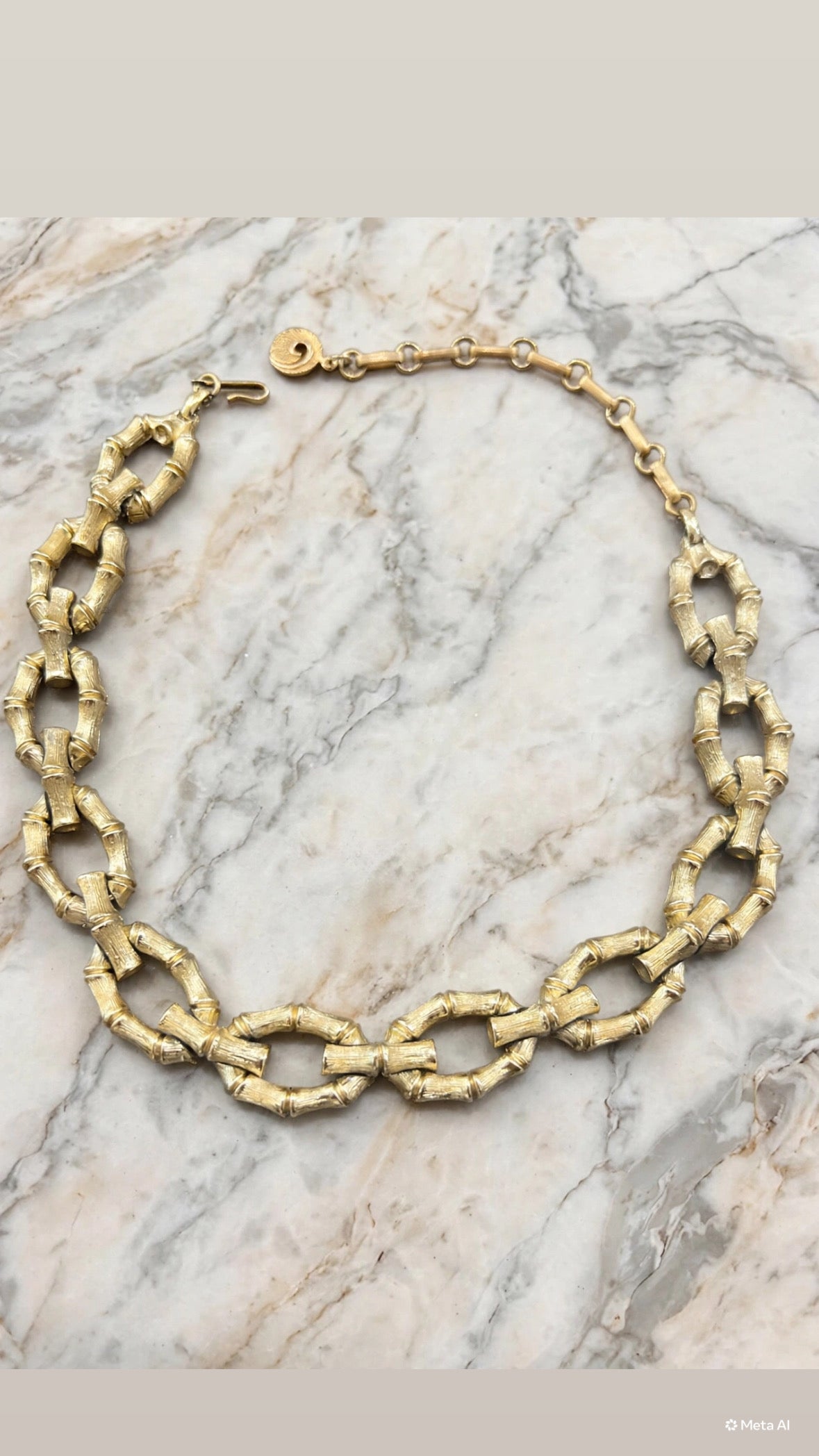 Vintage Gold Link Necklace