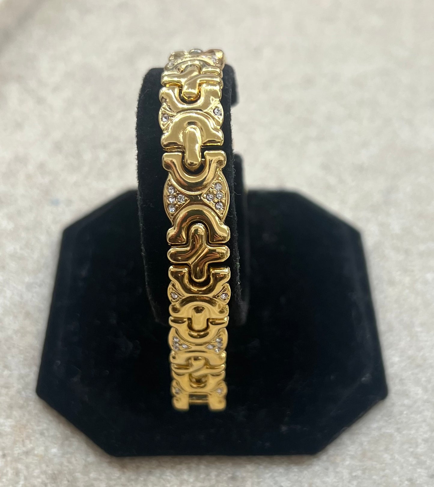 Gold And Crystal Bracelet