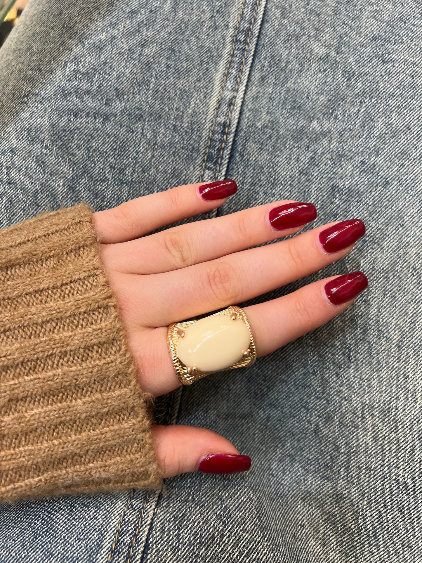 Cocktail Textured Ring