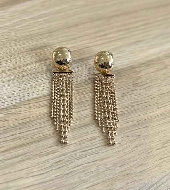 Vintage Ball Tassel Earrings