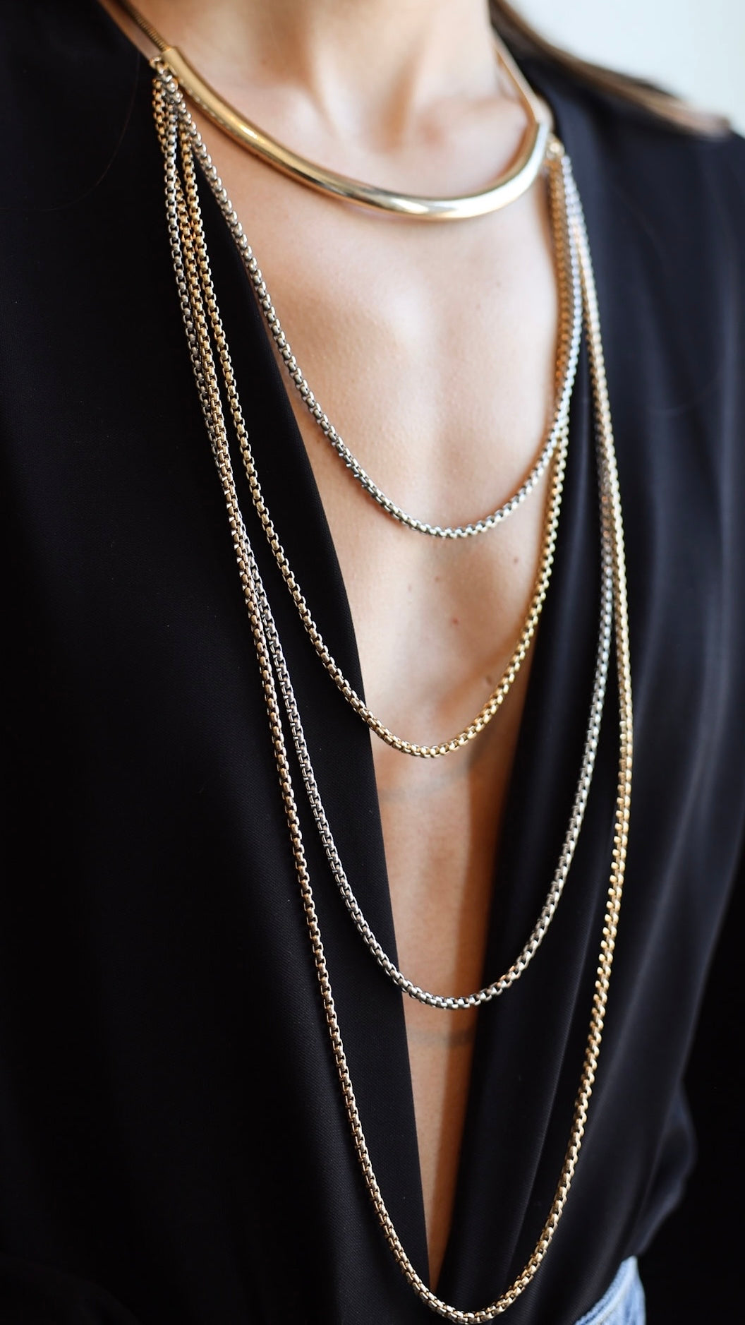1 Piece Statement Chains Necklace