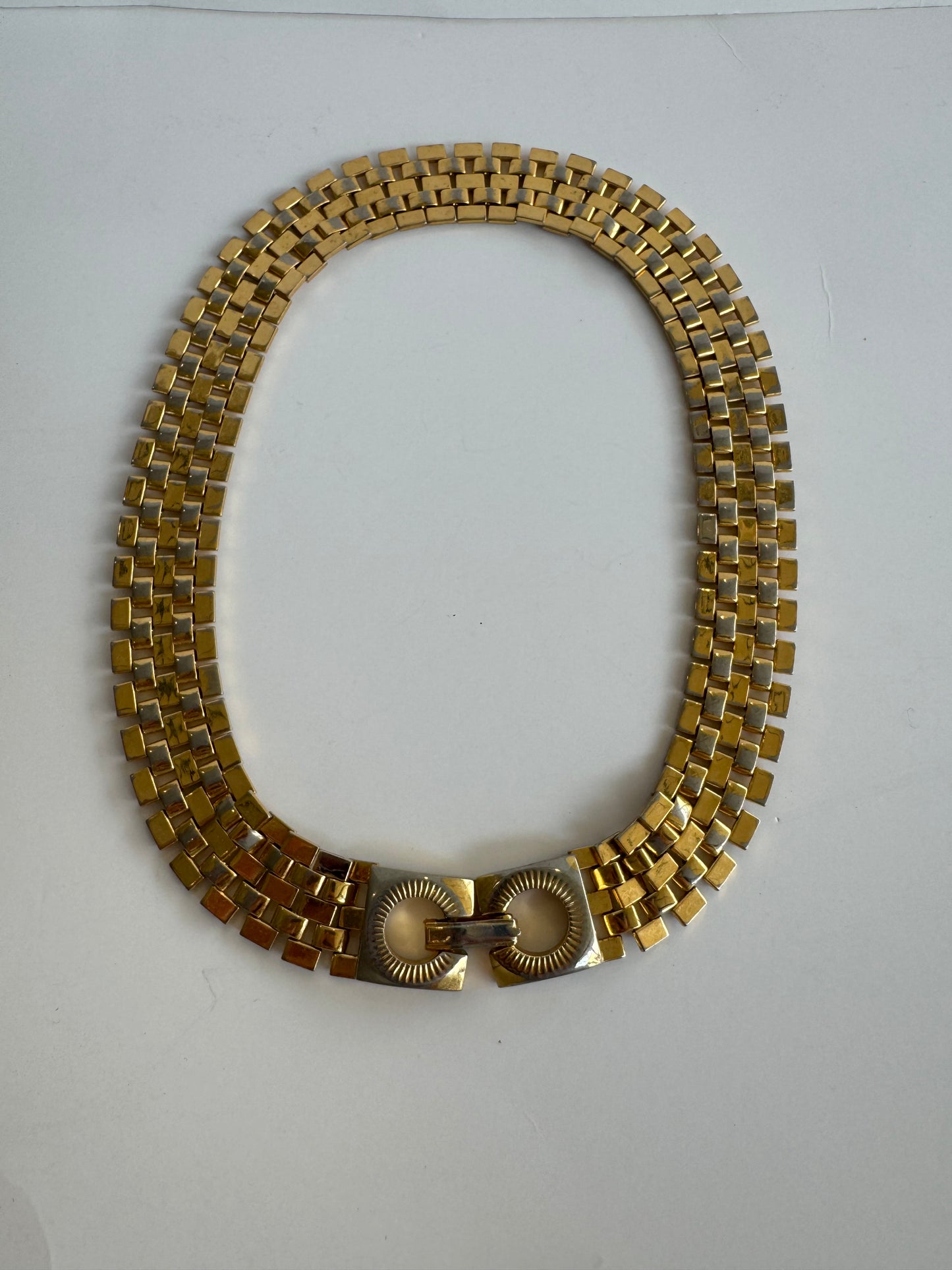 Gold Link Choker Necklace