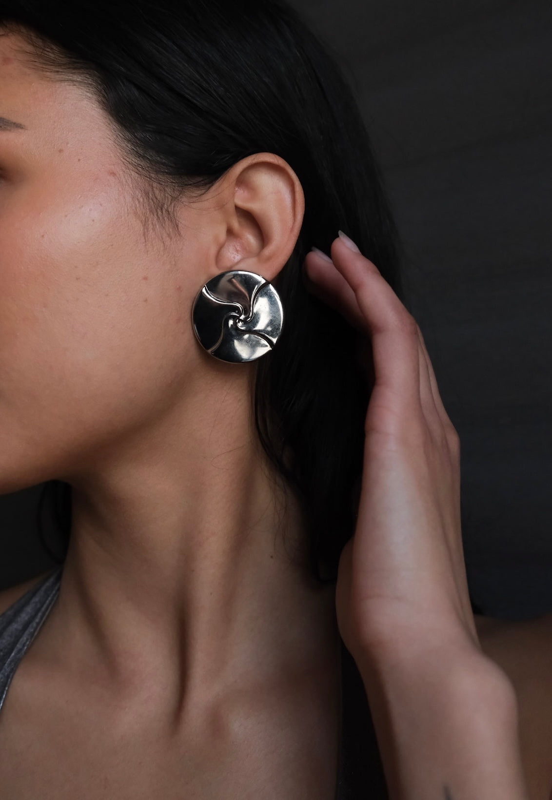 Silver Circle Earrings