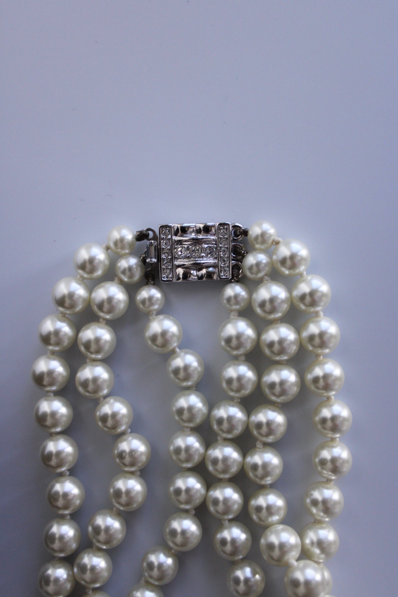 Three Strand Pearl Necklace
