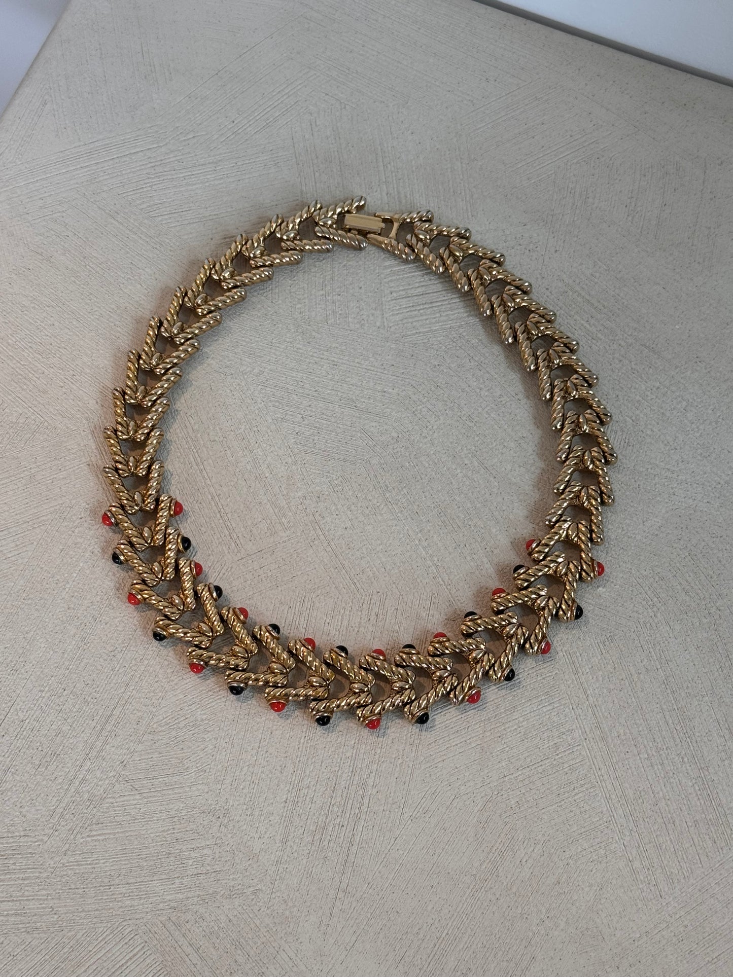 Vintage Colored Stone Necklace