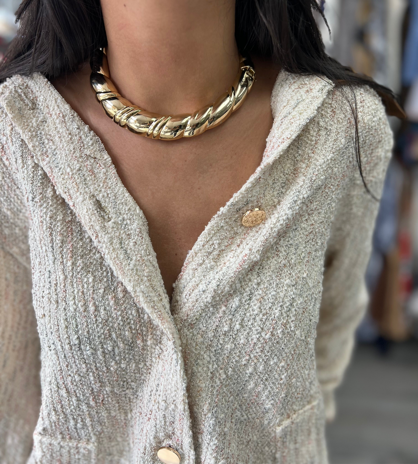 Vintage Chucky Gold Collar Necklace