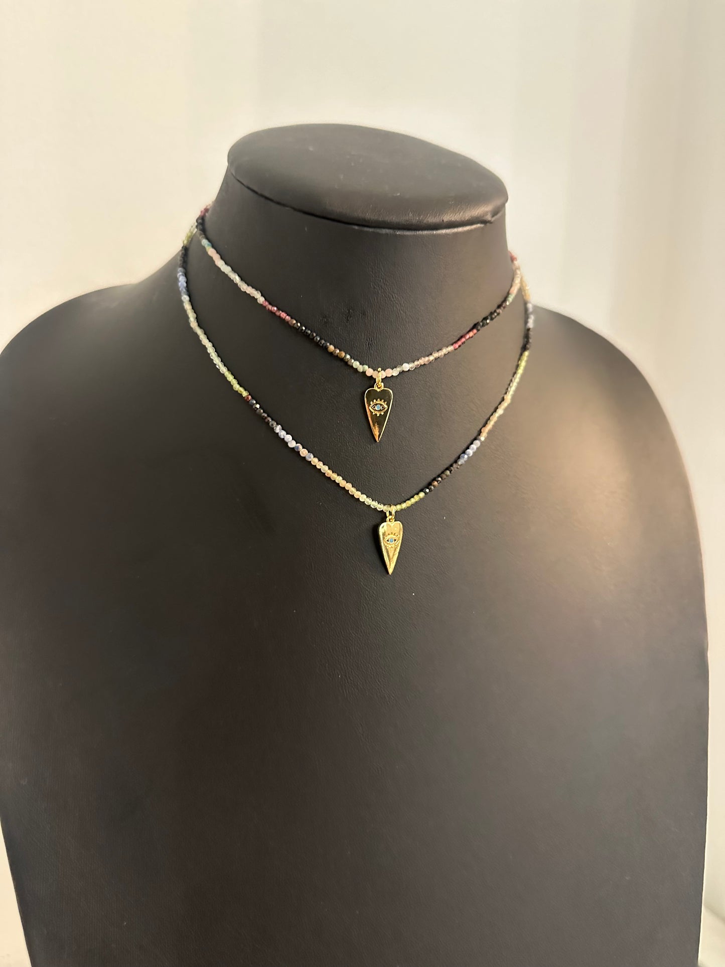 Beaded Eye Pendant Necklace