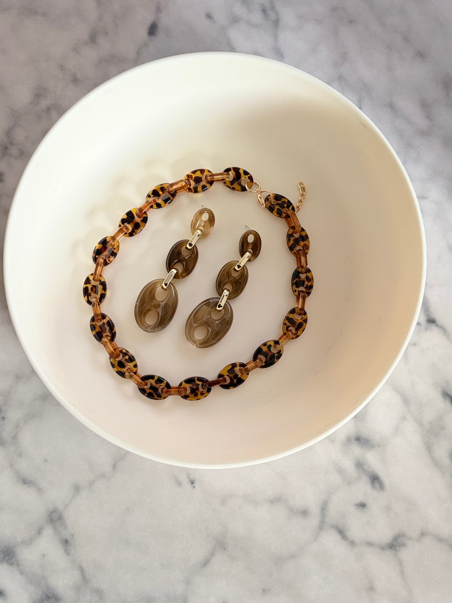 Leopard Coffee Bean Necklace