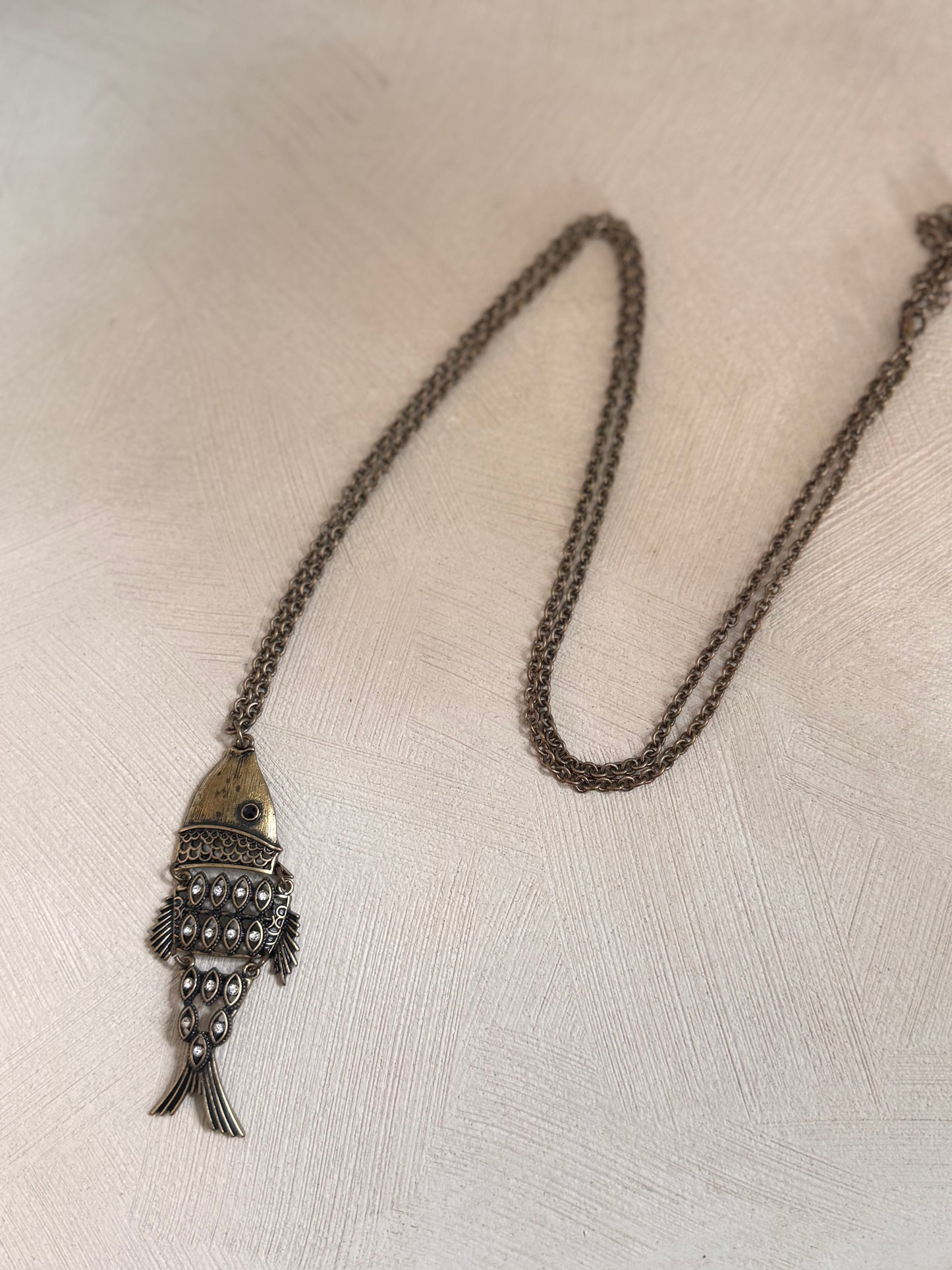 Vintage Fish With Crystal Embellishments
