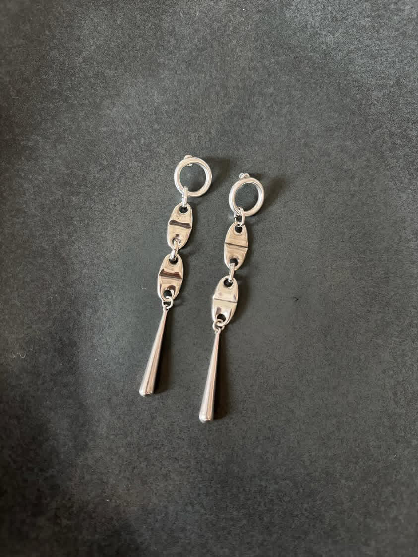 Dainty Silver Drop Earring