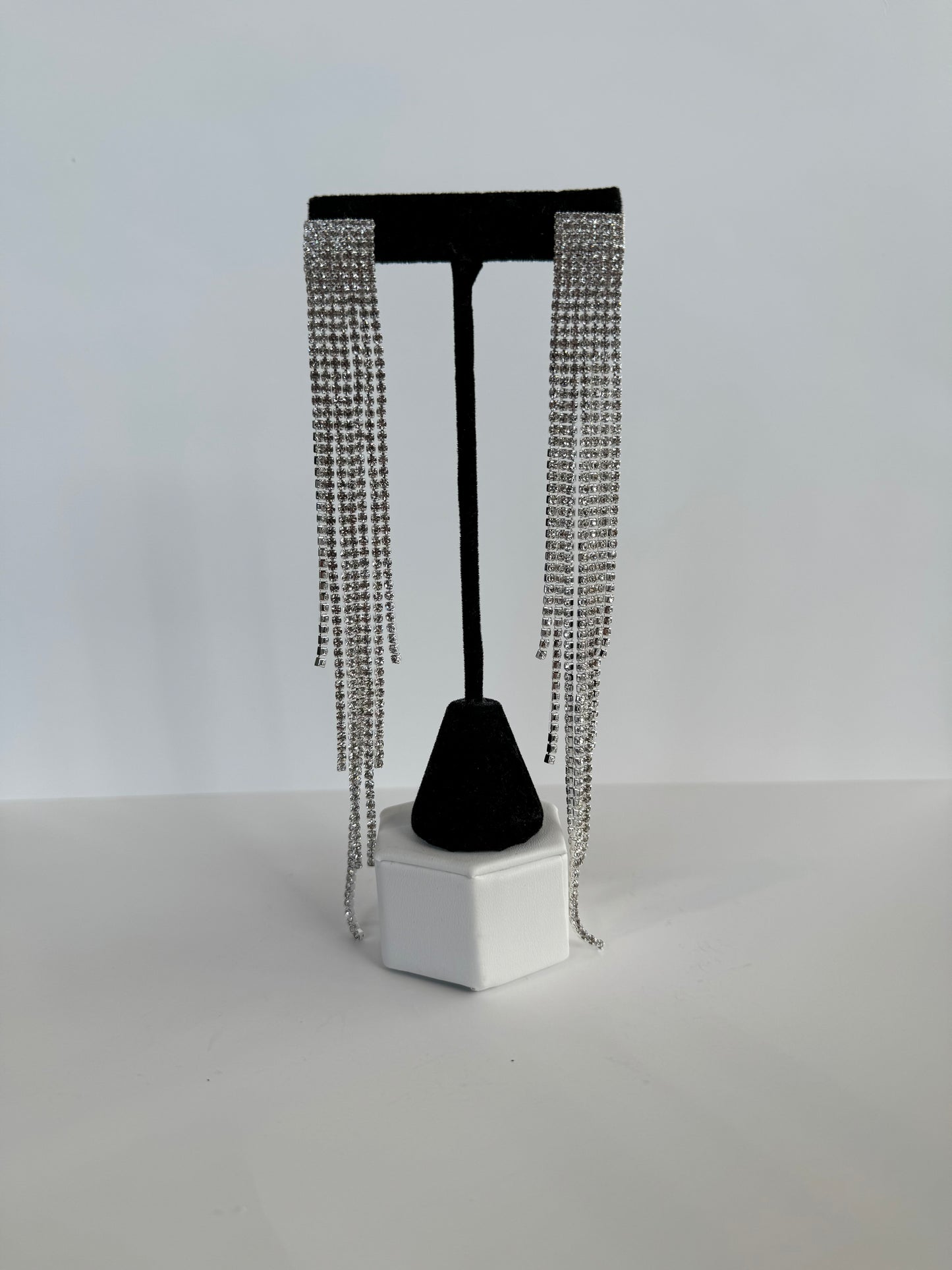 Extra Long Hanging Crystal Earrings