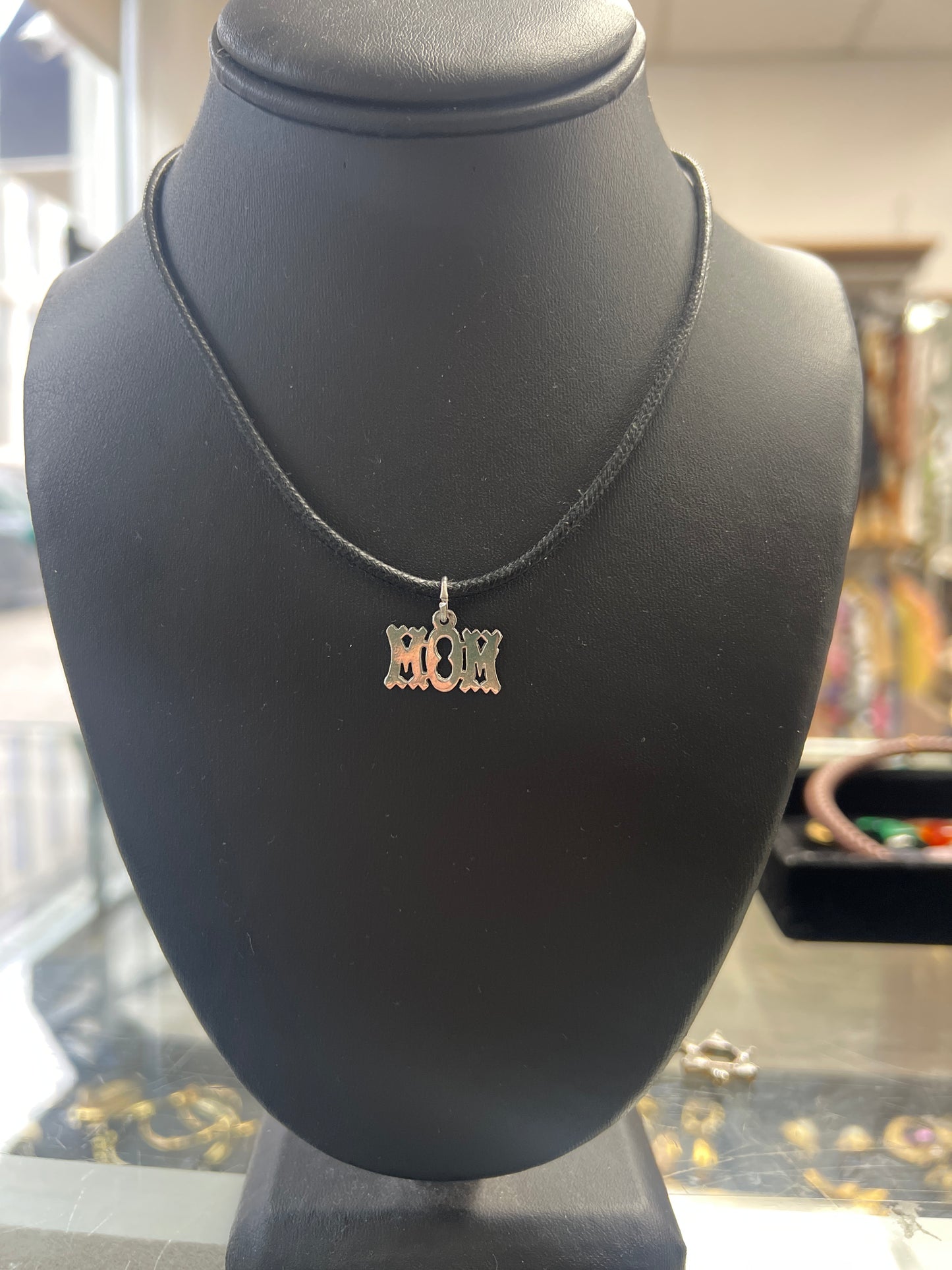 Vintage Silver Mom Pendant, Charm