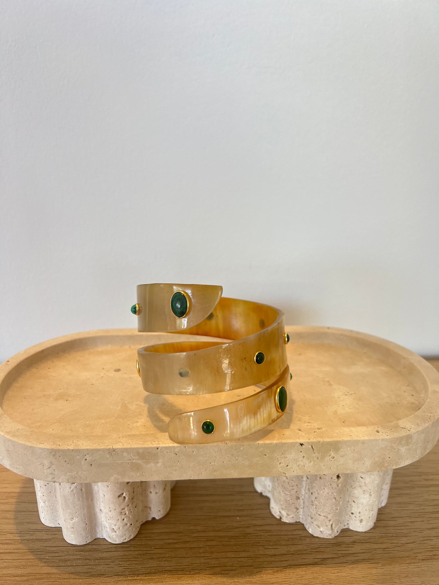 Beige And Green Arm Cuff