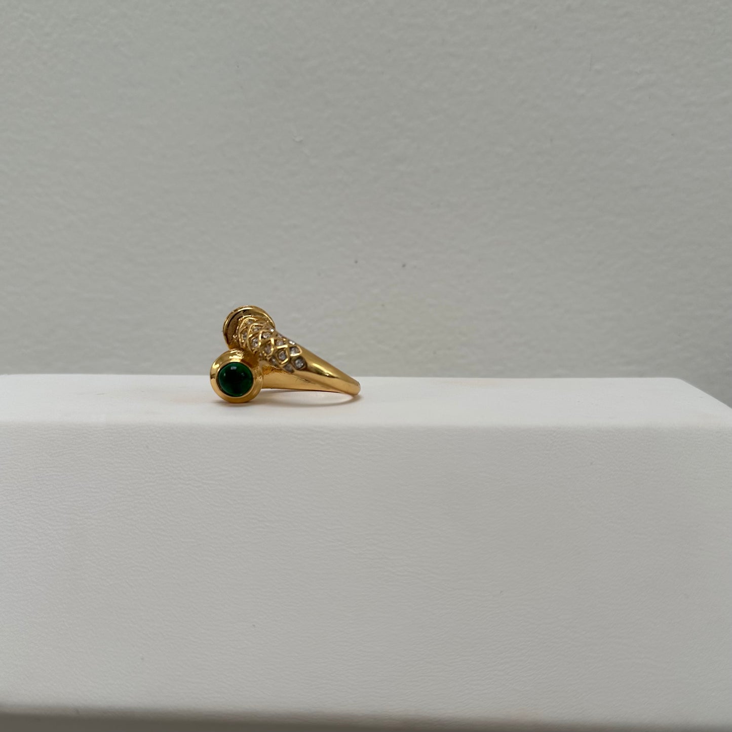 Wrap Around Green and Ruby Ring
