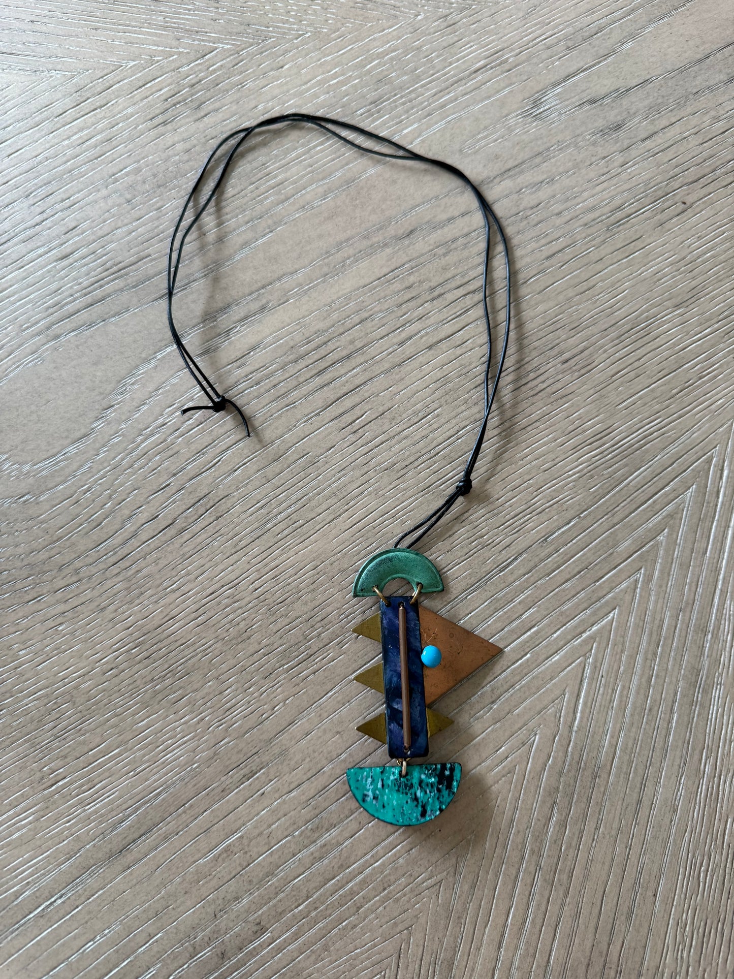 Vintage Memphis Style Pendant Necklace