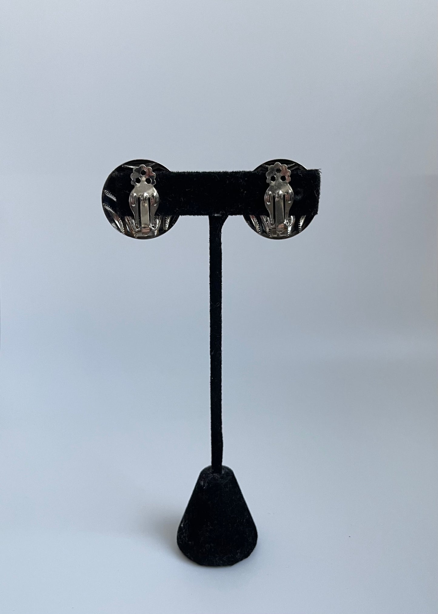 Round Silver Earrings