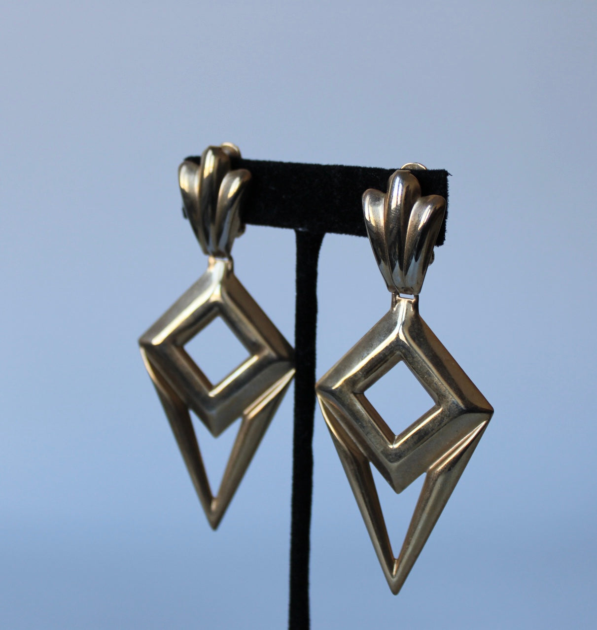 Diamond Shape Statement Earring