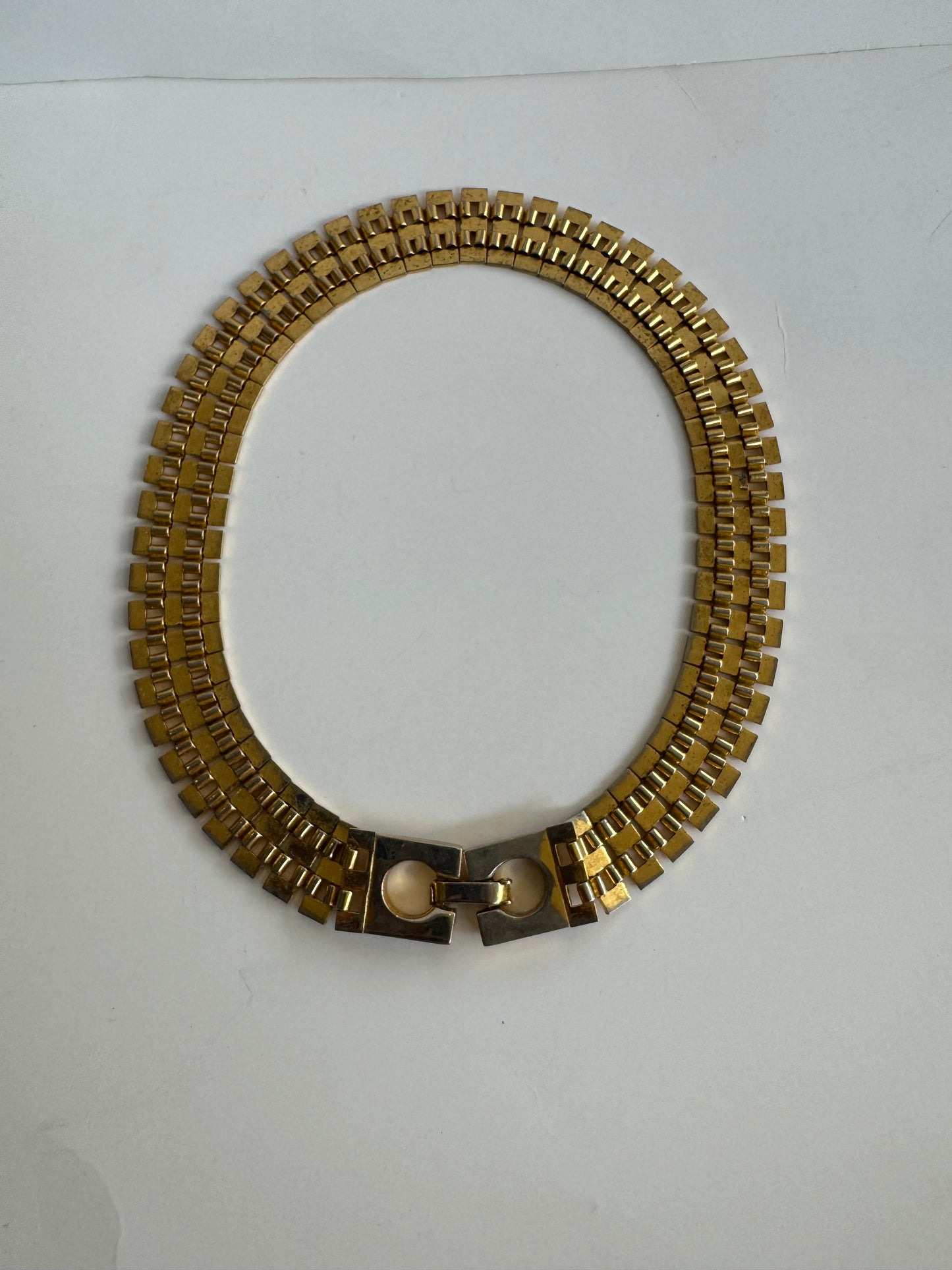 Gold Link Choker Necklace