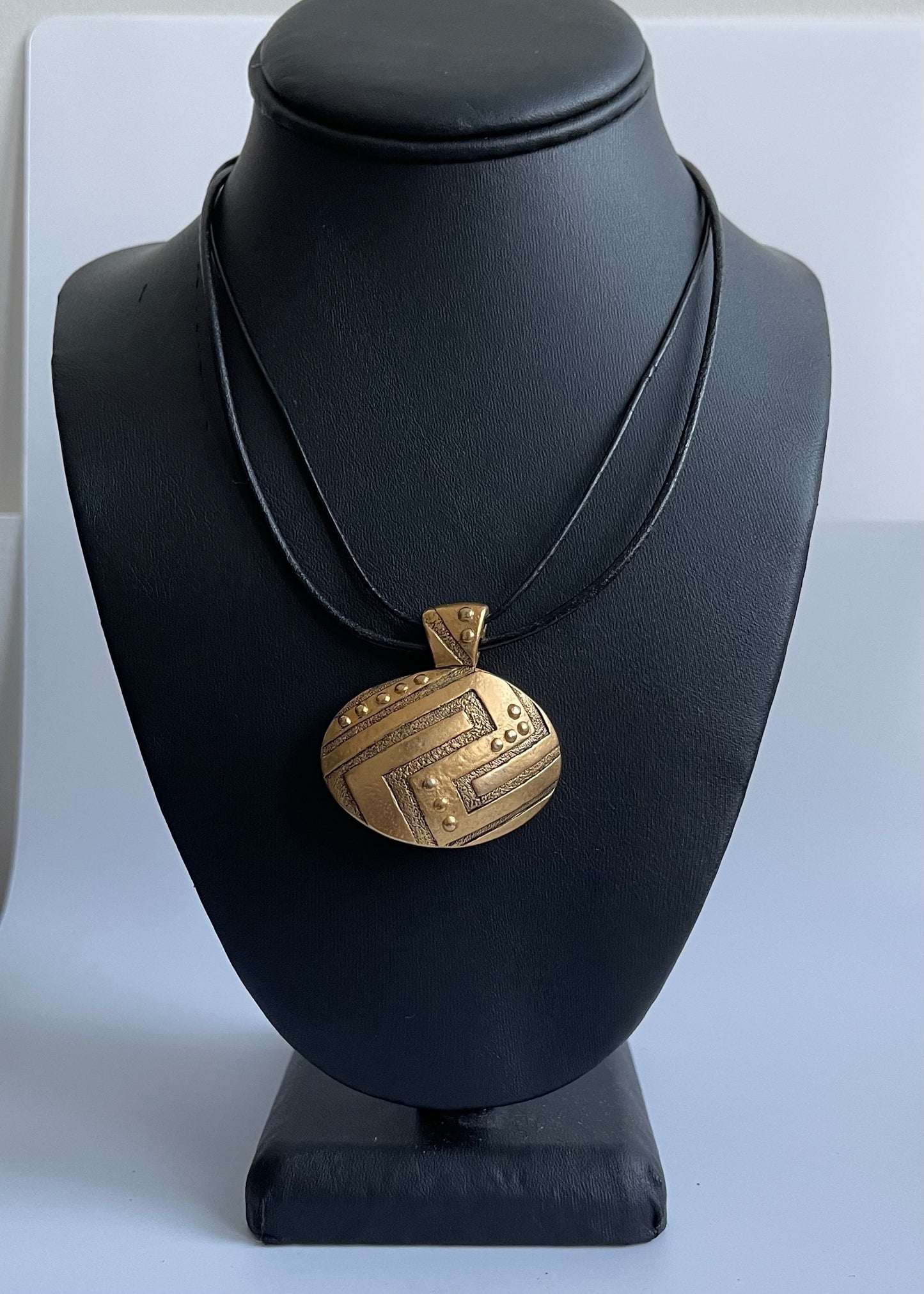 Leather Cord Pendant Necklace
