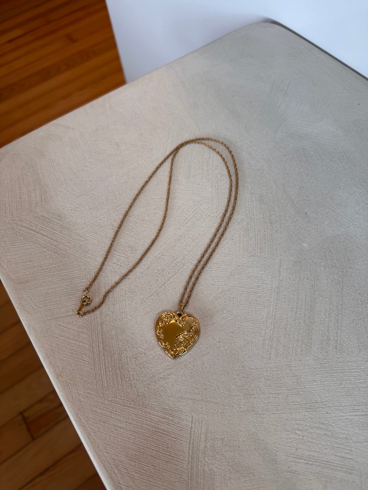 Gold “ Love” Heart Pendant Necklace