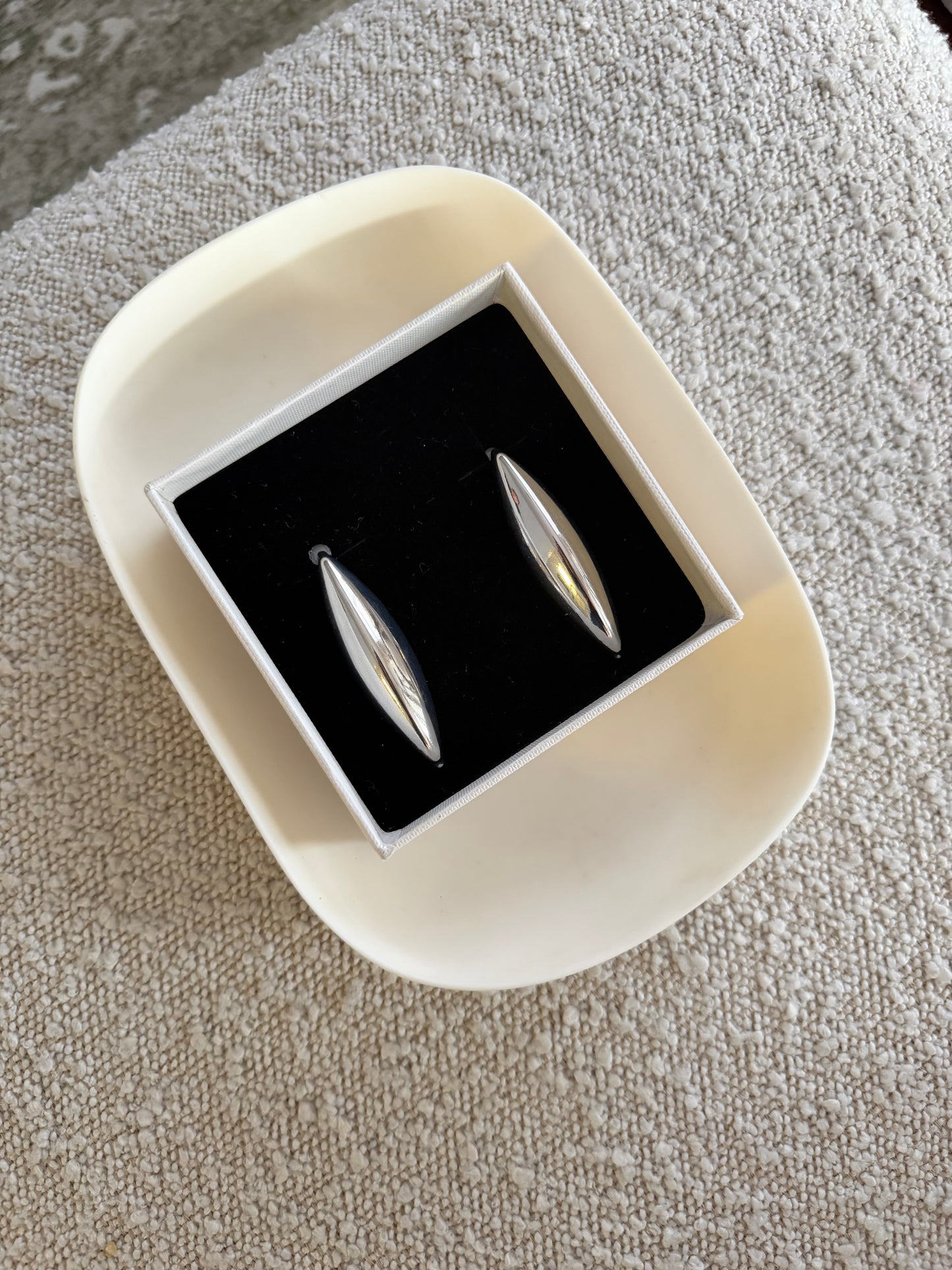 Gold And Silver Long Earring