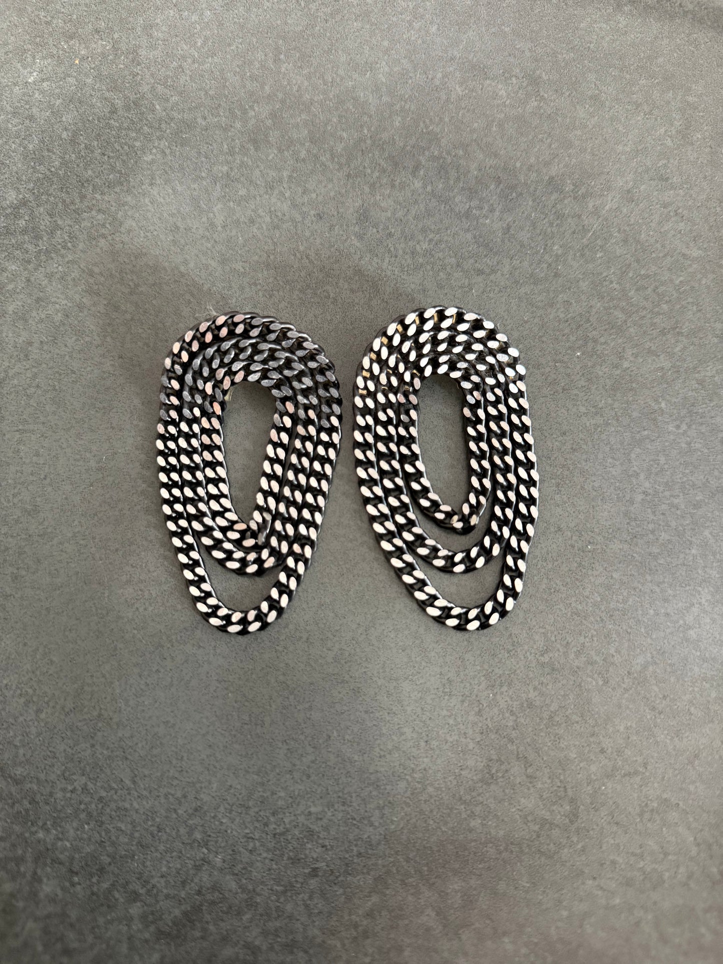Silver Chain Hanging Earring