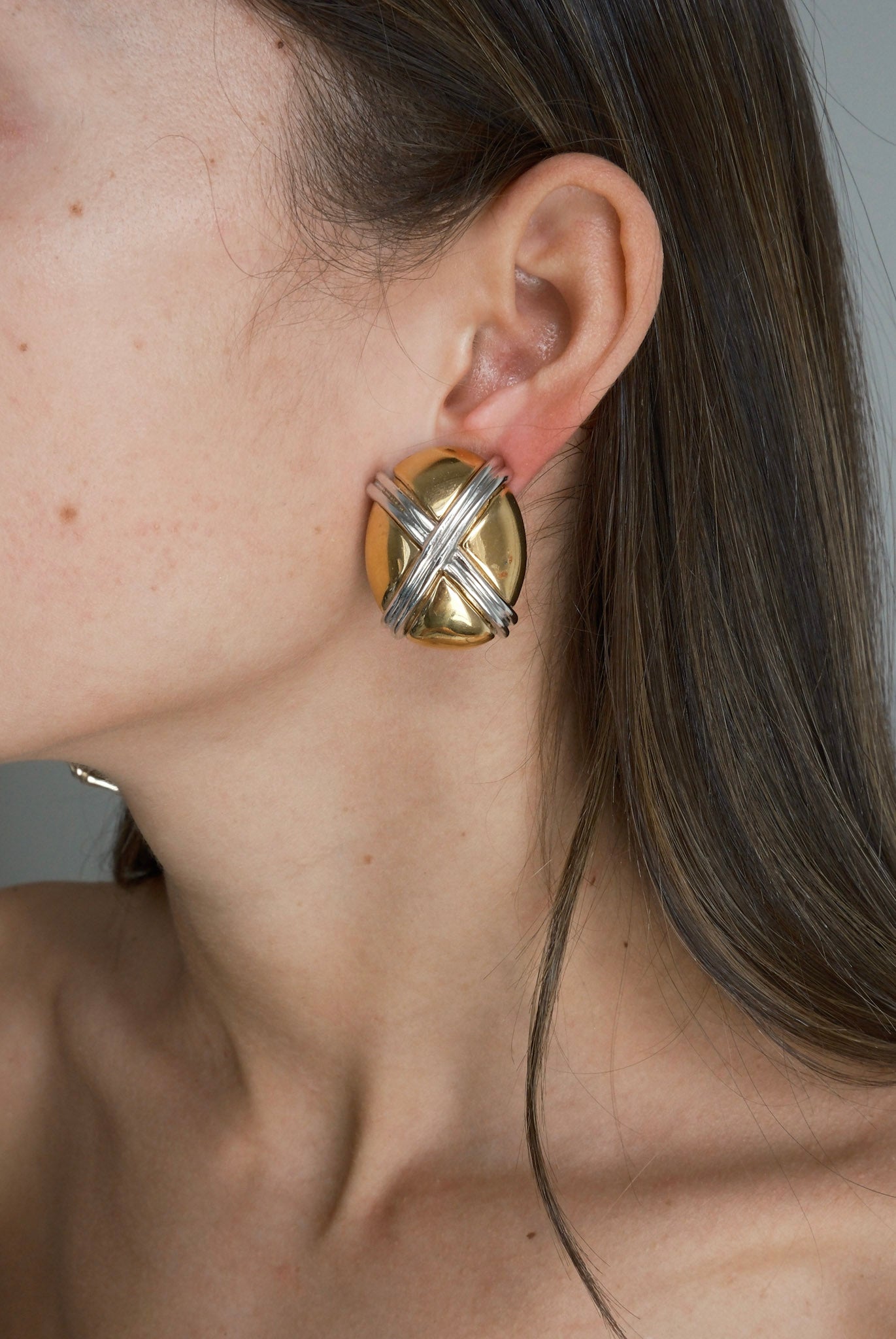 Two-Tone XO Earrings