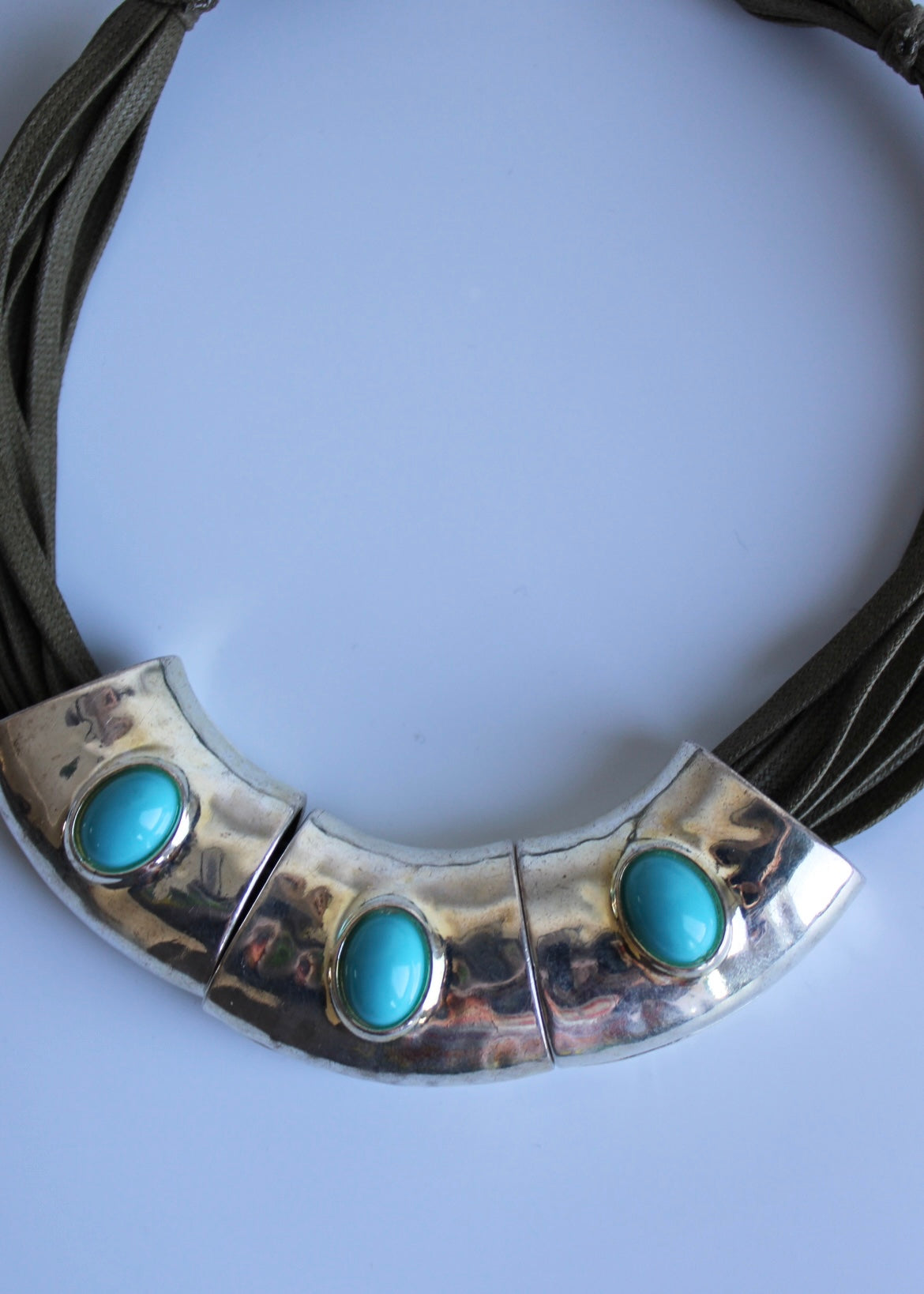 Silver & Turquoise Statement Necklace