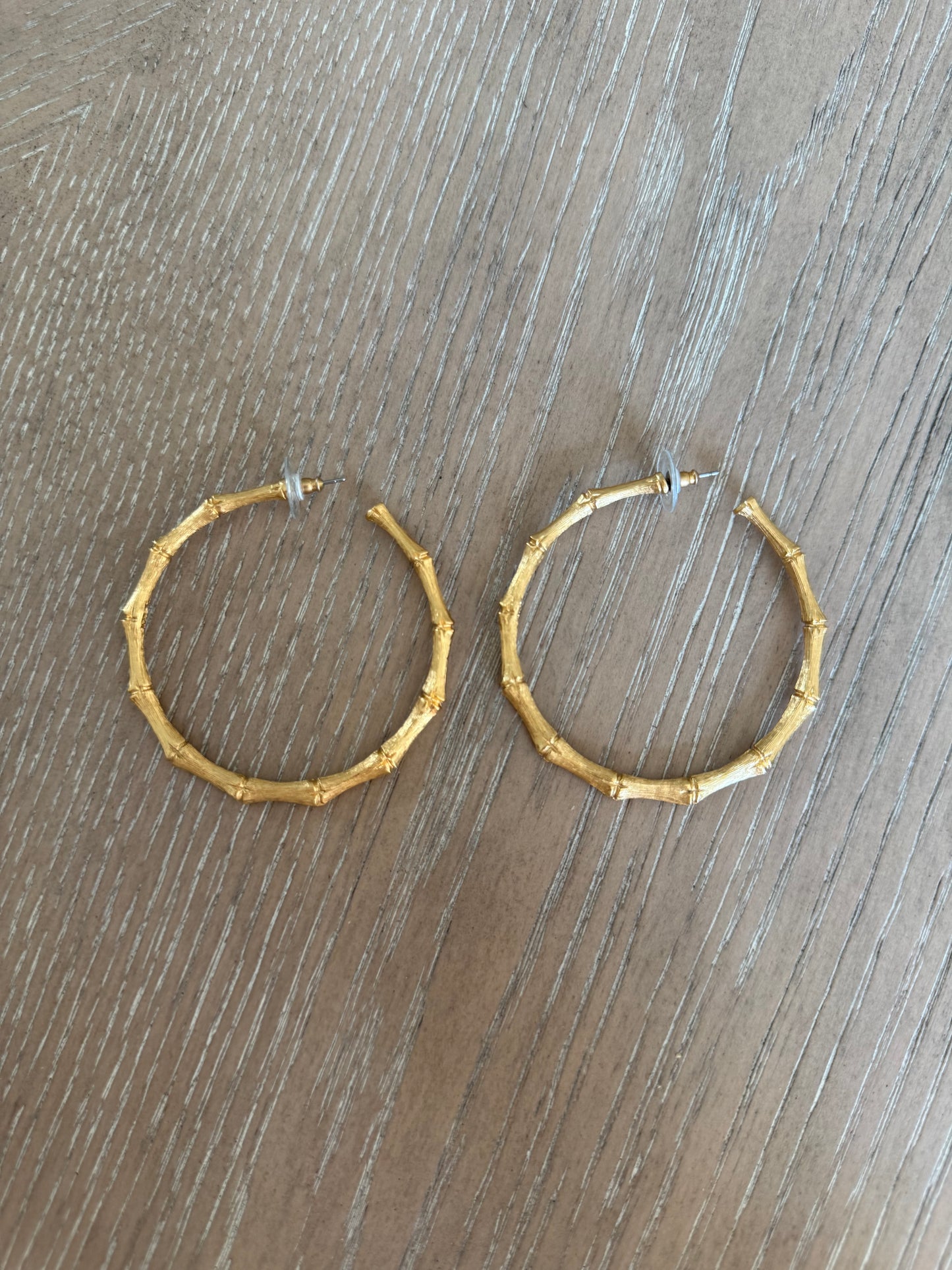 Vintage KJL Bamboo Hoops