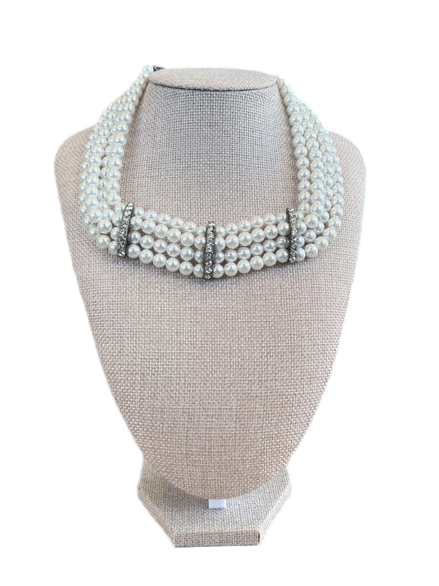 Pearl Four Strand Choker Necklace
