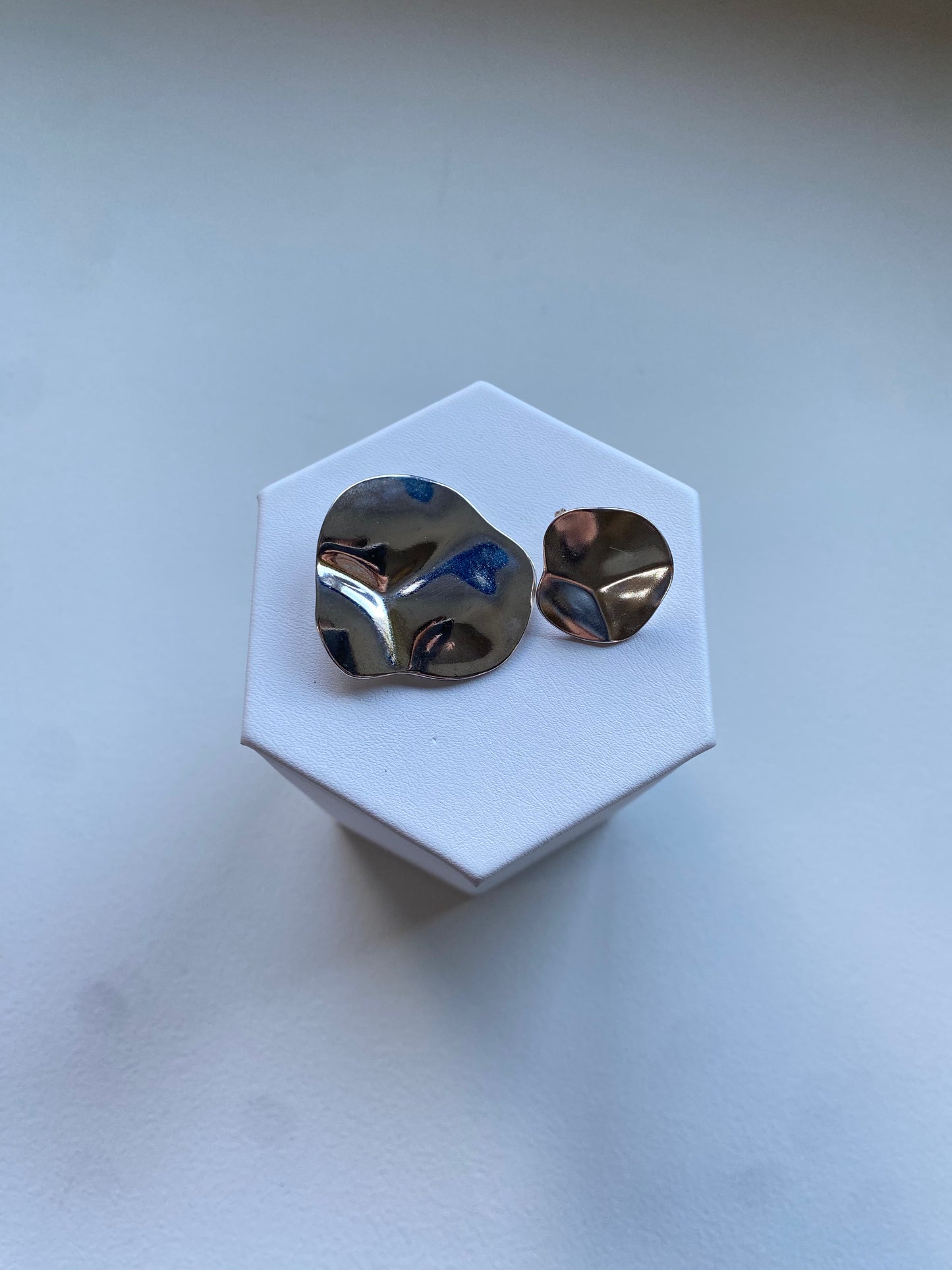 Silver Hammered Earrings