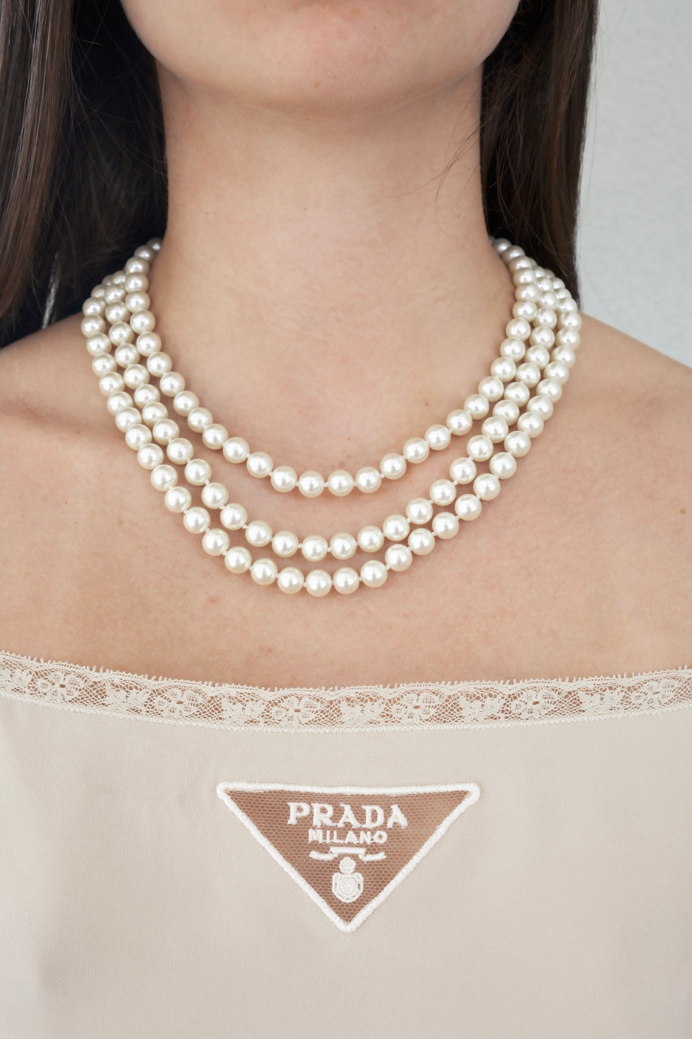Three Strand Pearl Necklace