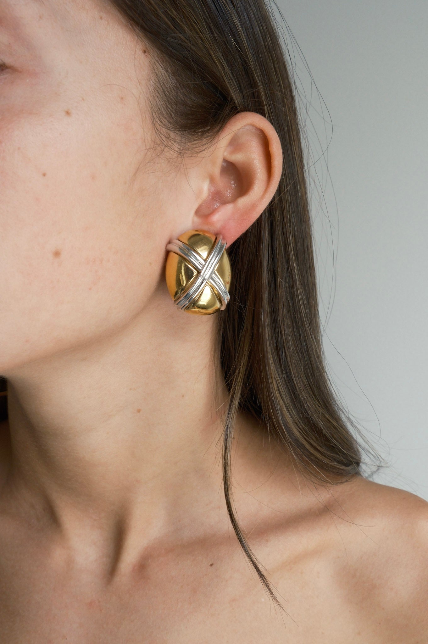 Two-Tone XO Earrings