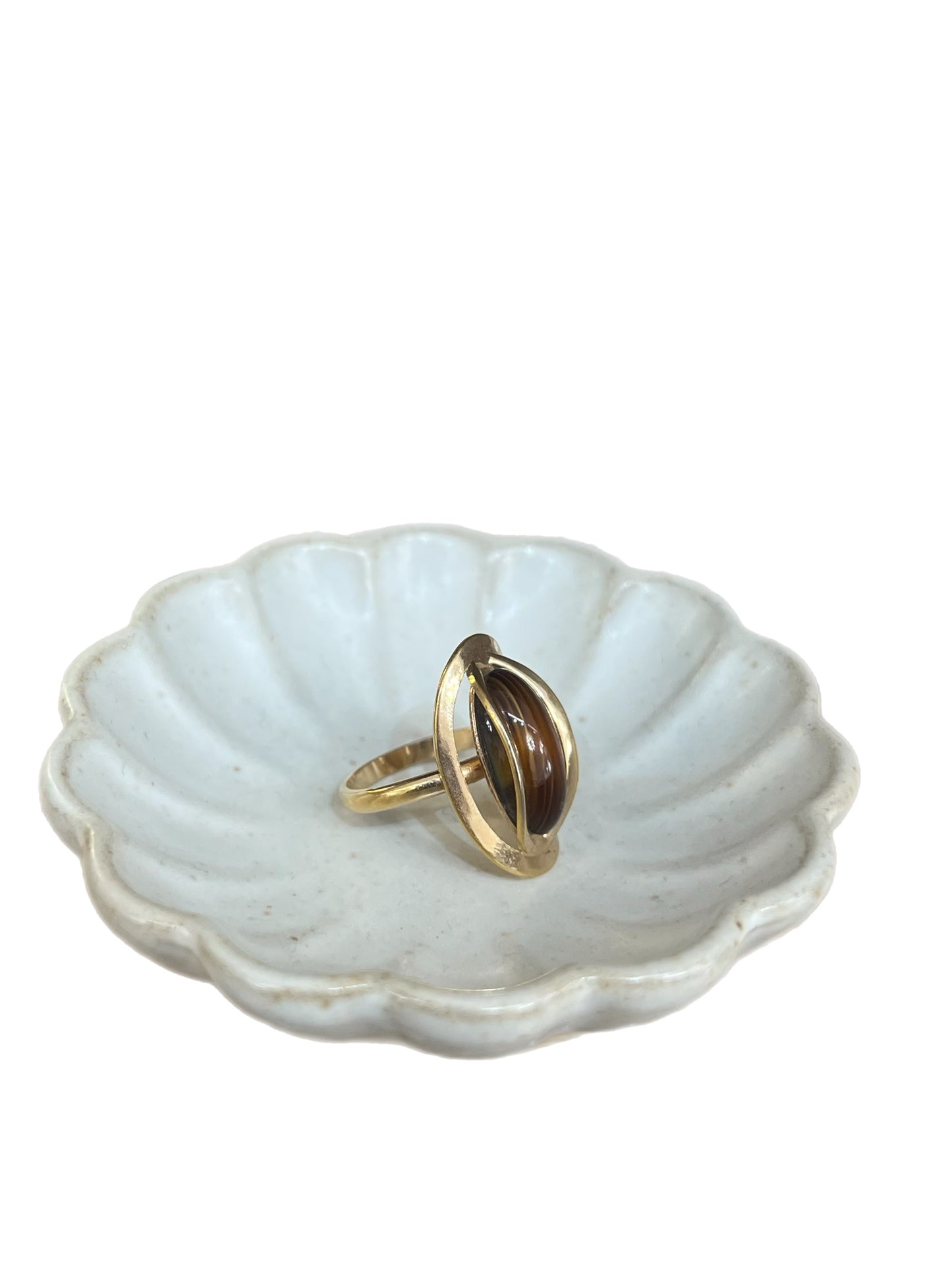 Tigers Eye Gold Ring