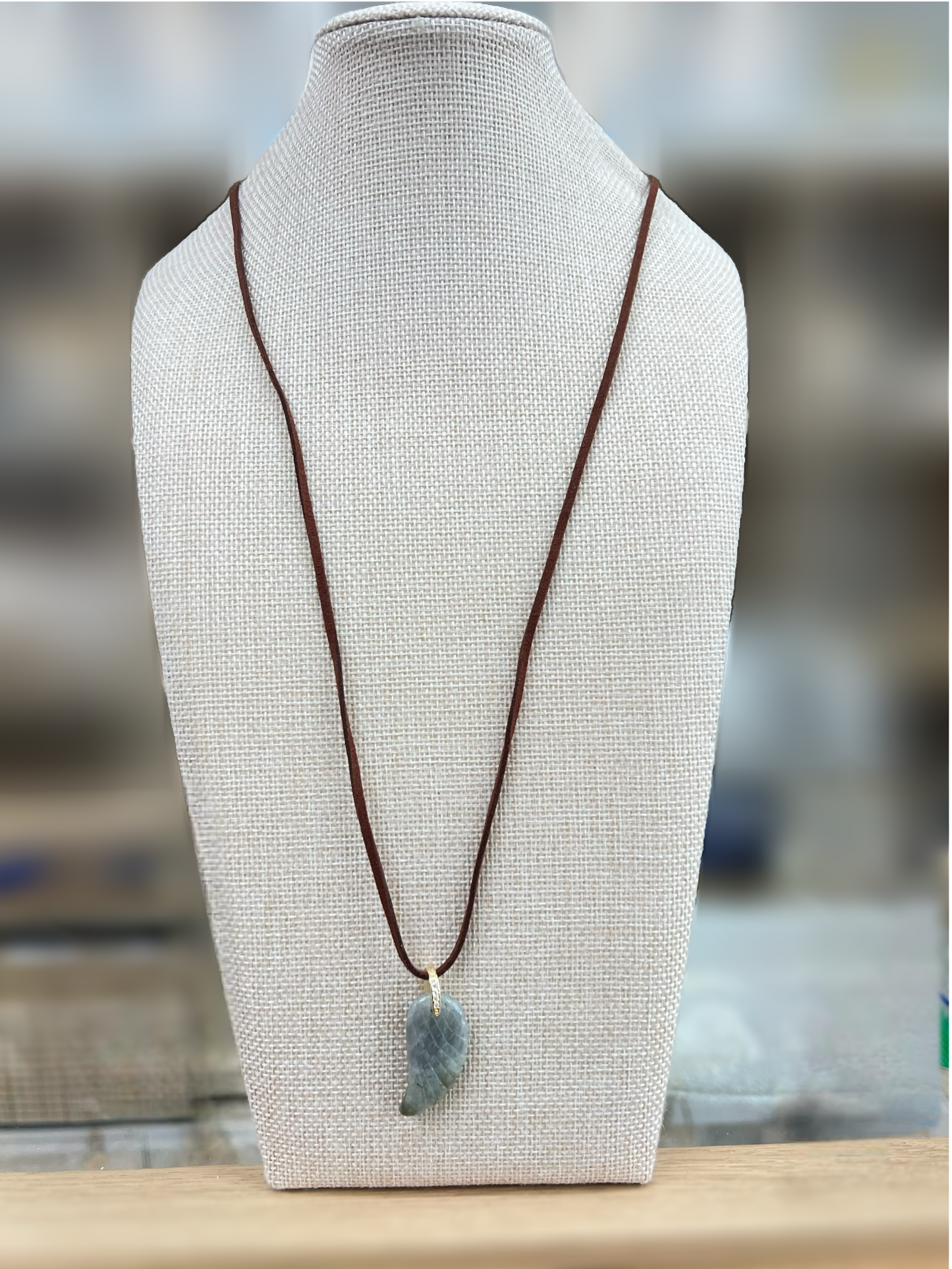 Brown Cord With Grey Horn