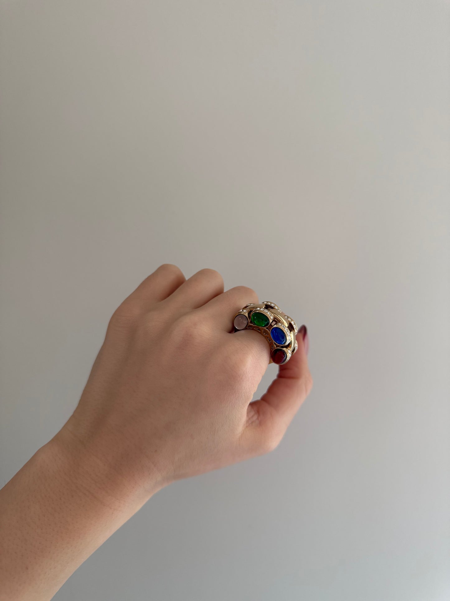 Gold Tone Colored Ring