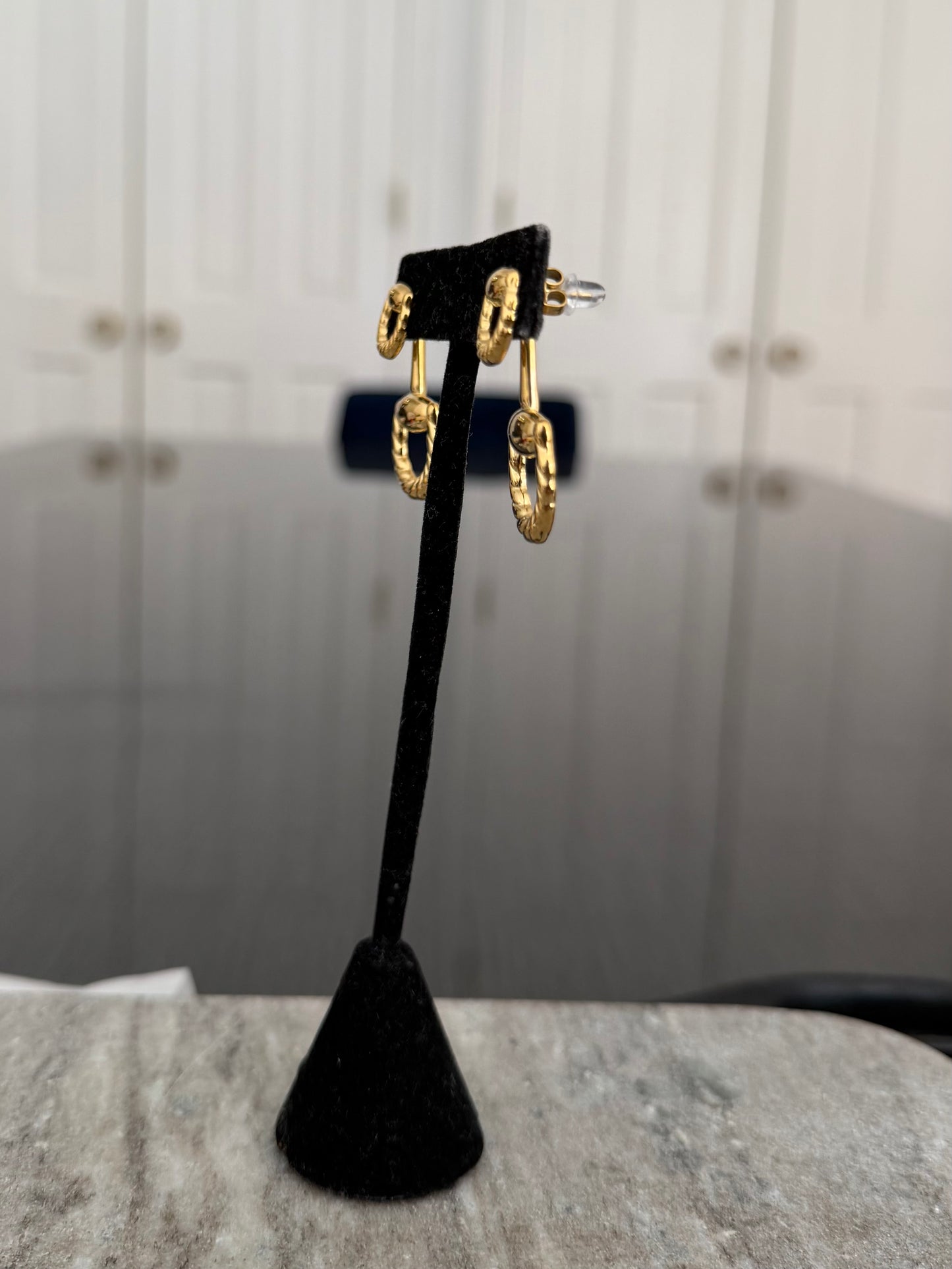 Horsebit Gold Earrings