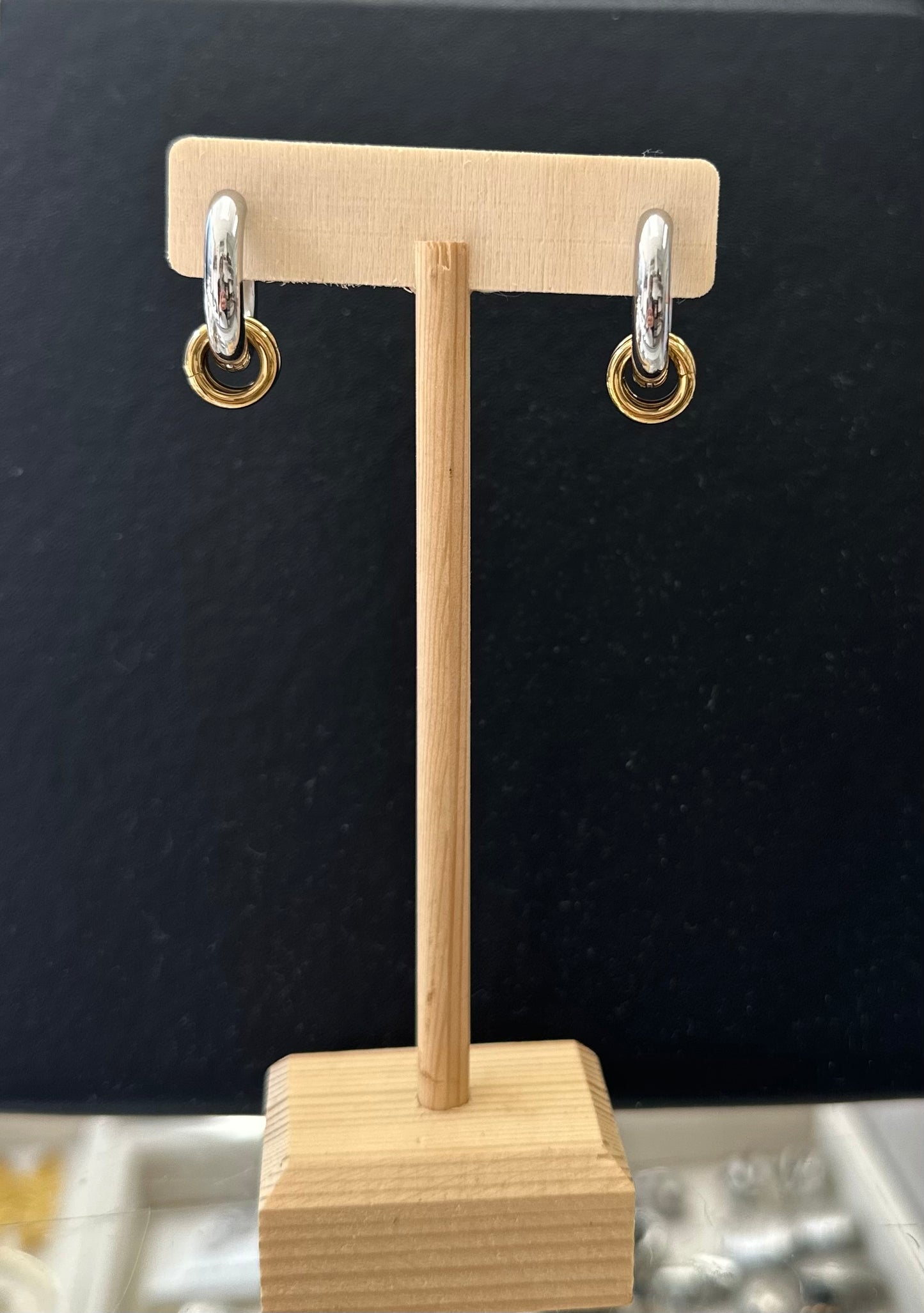 Two Tone Loop Earrings