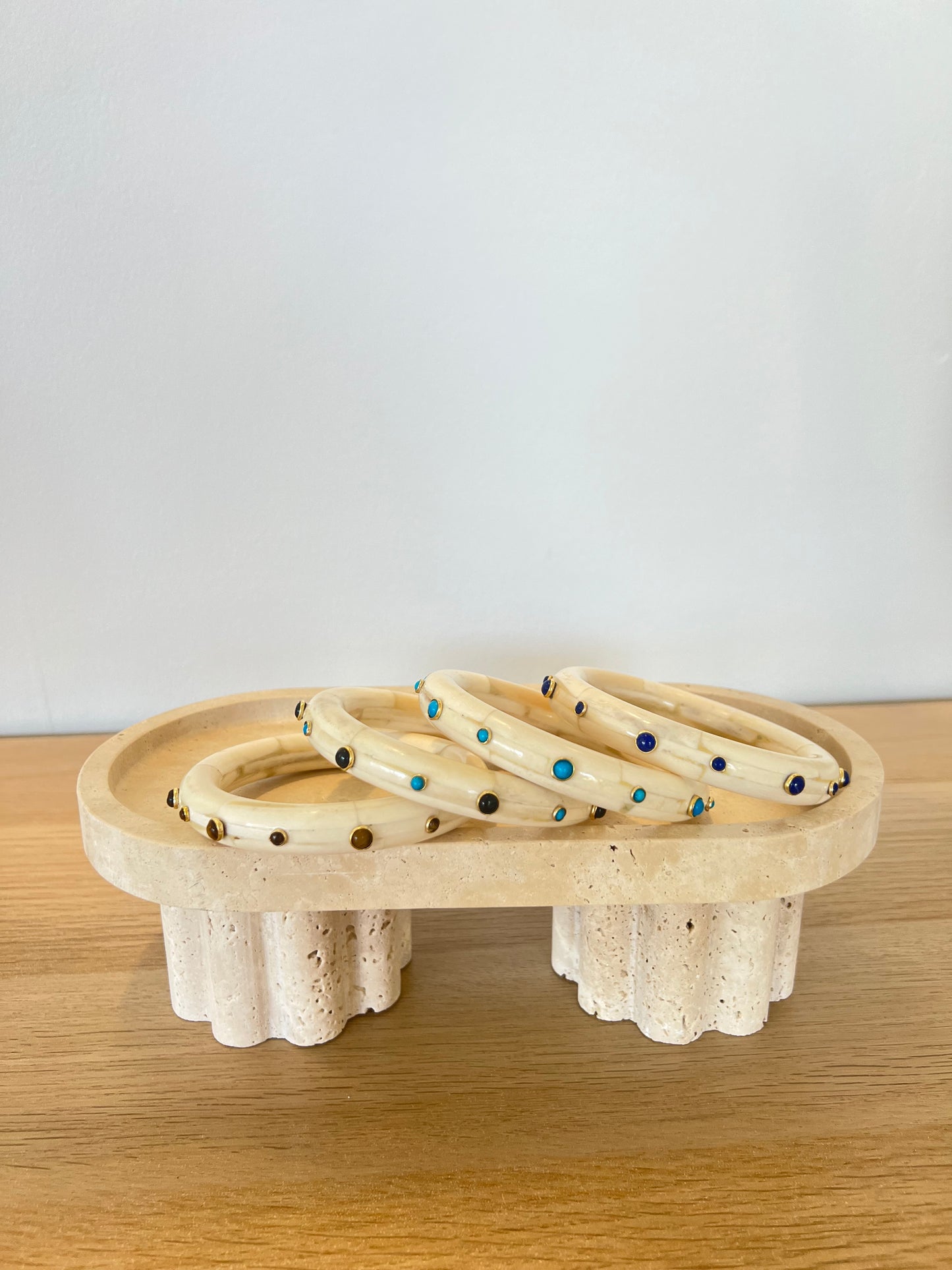 White Bangles Set of Four