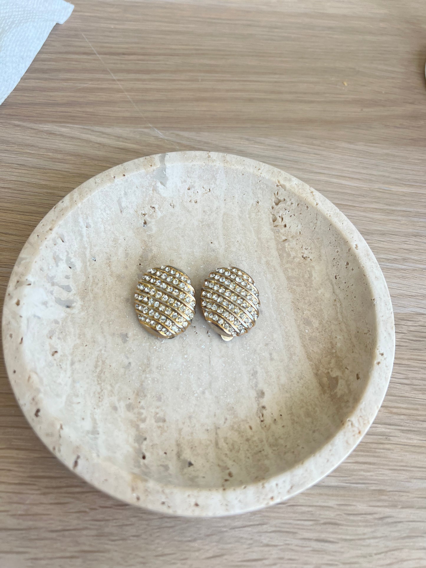 Crystal Oval Earrings