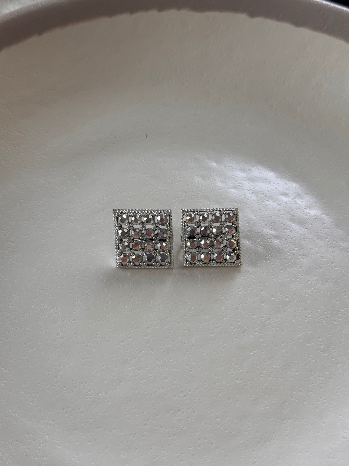 Square Rhinestone Earrings