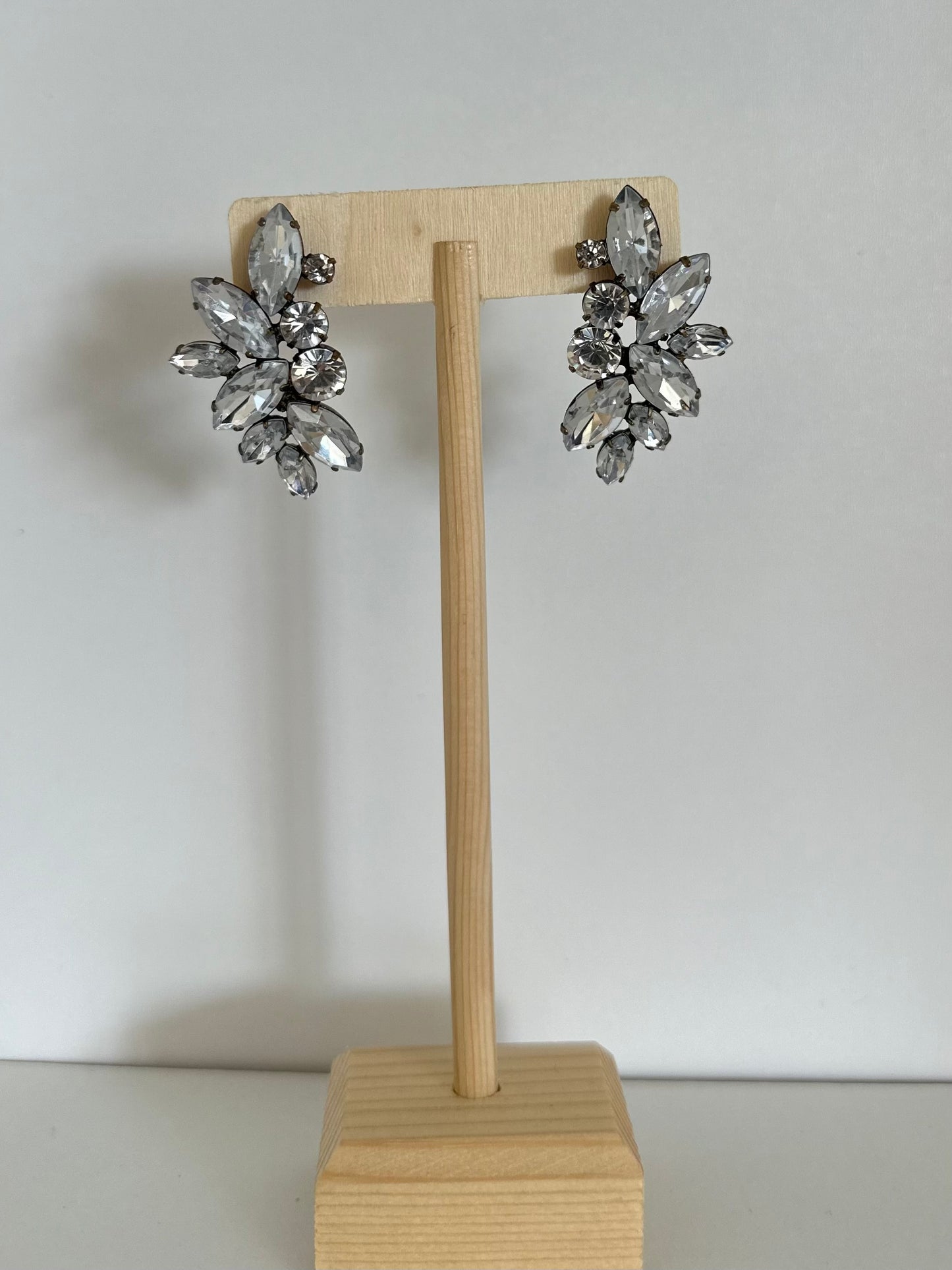 Crystal Leaf Earrings