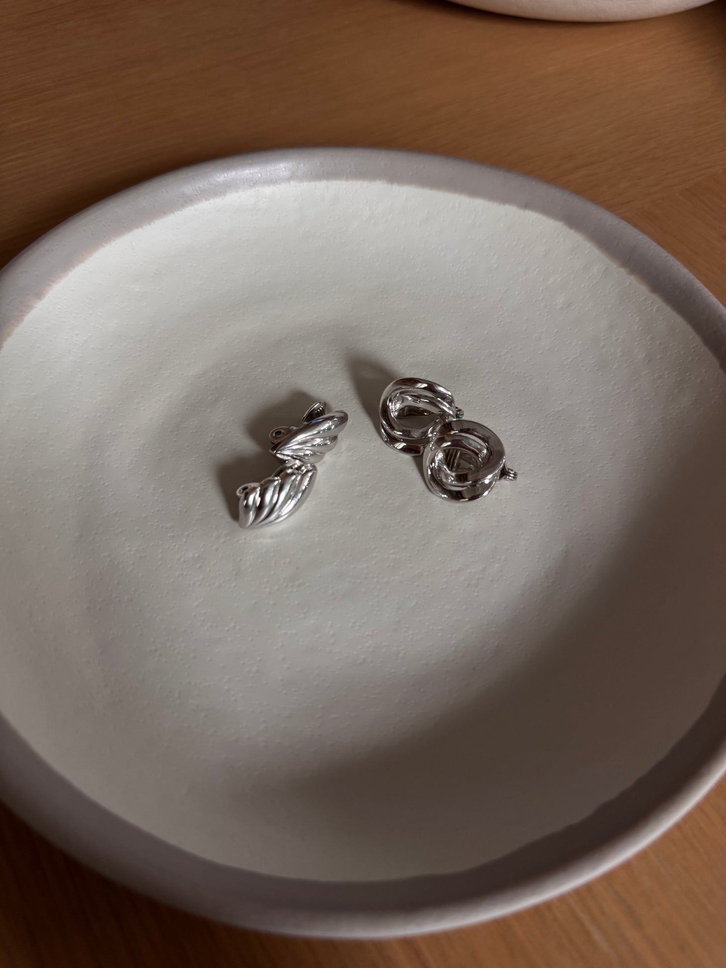 Vintage Monet Silver Earrings