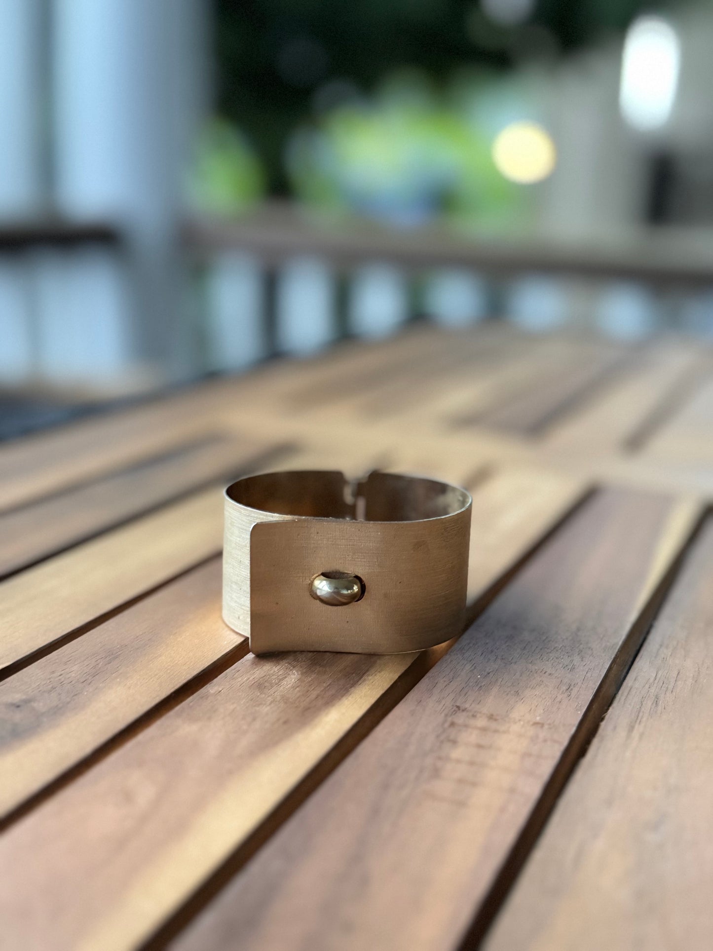 Brushed Gold Wide Cuff