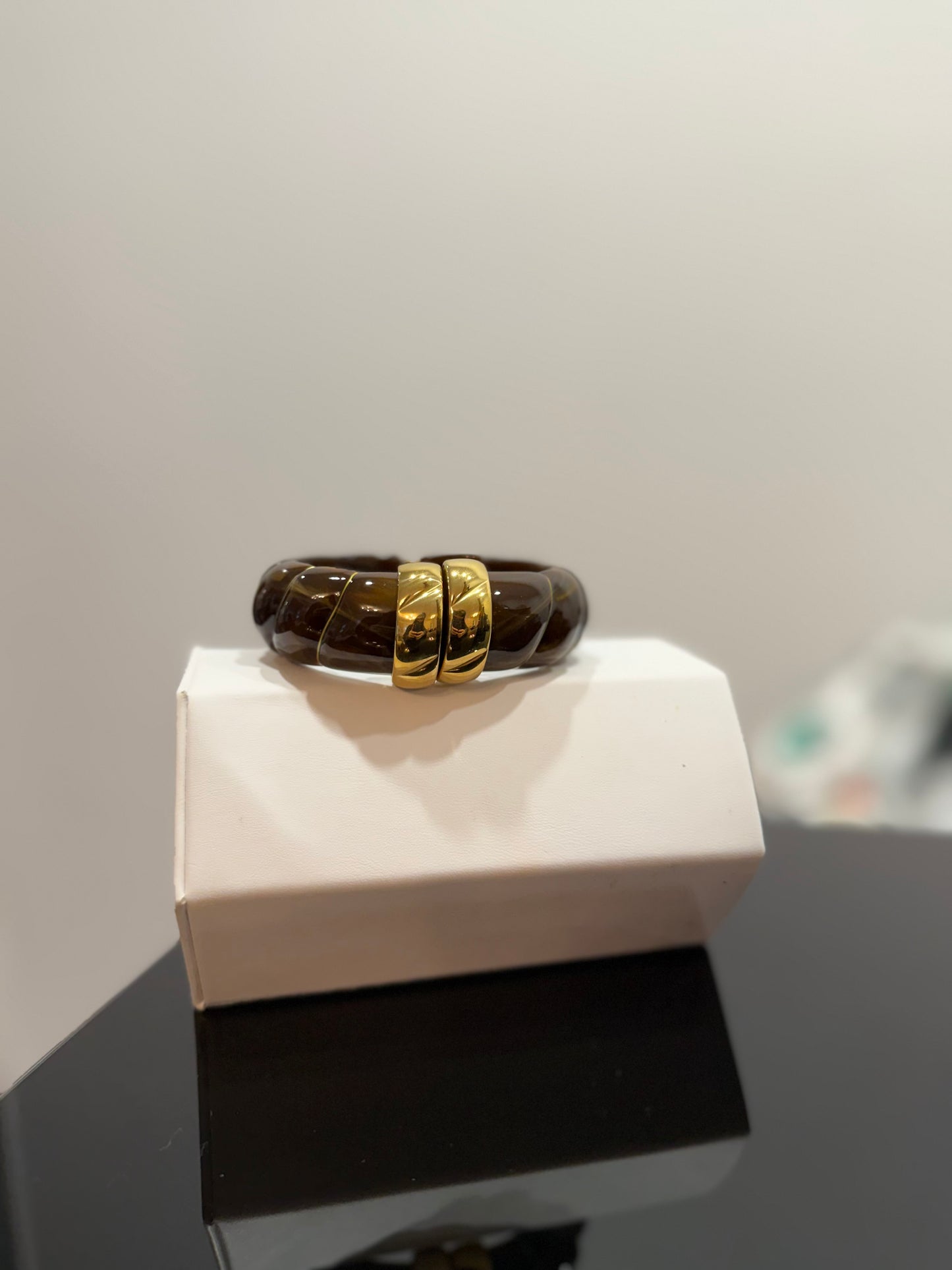 Brown Acrylic resign Bangle Bracelet